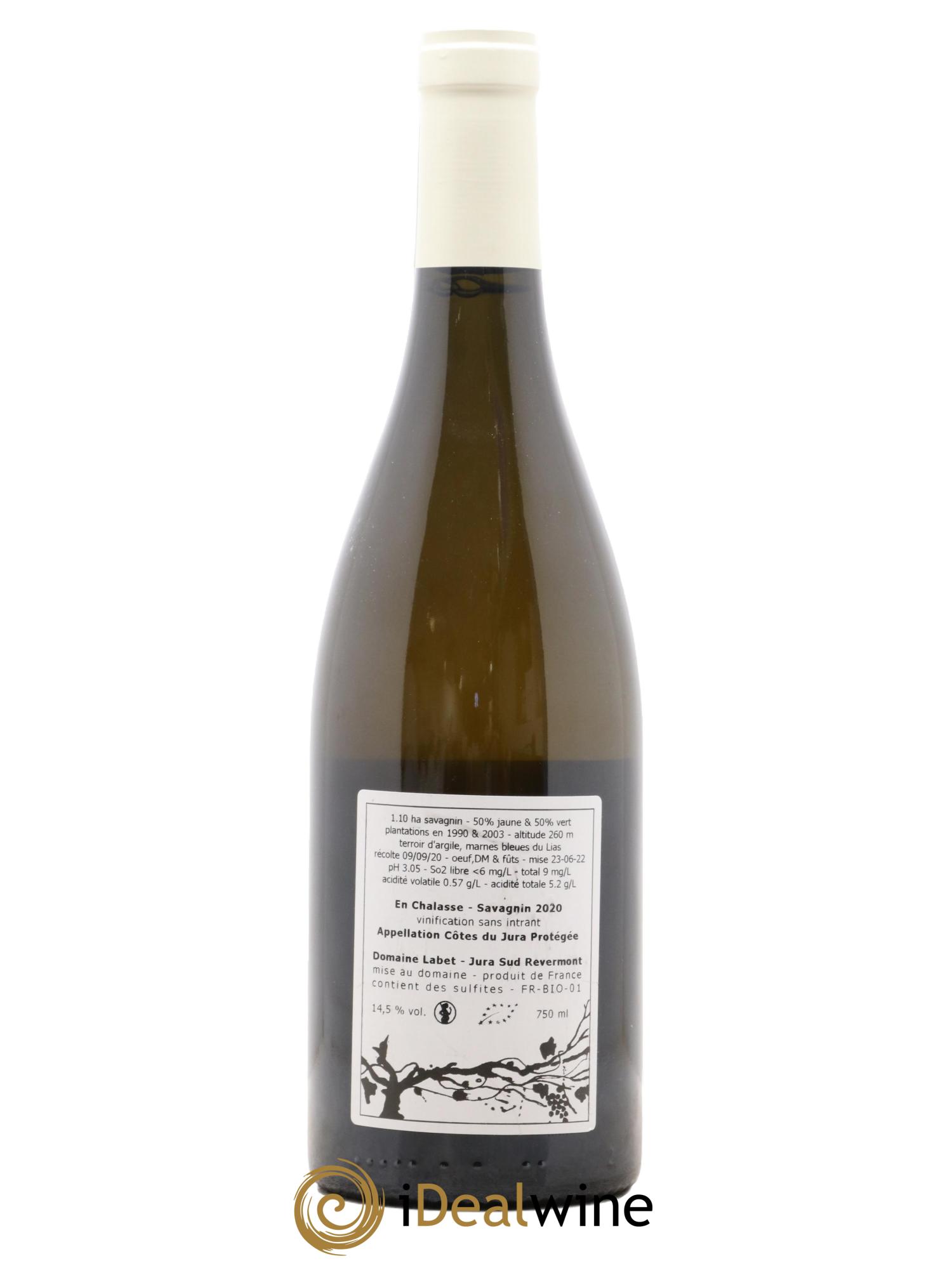 Côtes du Jura Fleur de Savagnin En Chalasse Romain - Julien  - Charline Labet 2020 - Lot de 1 bouteille - 1