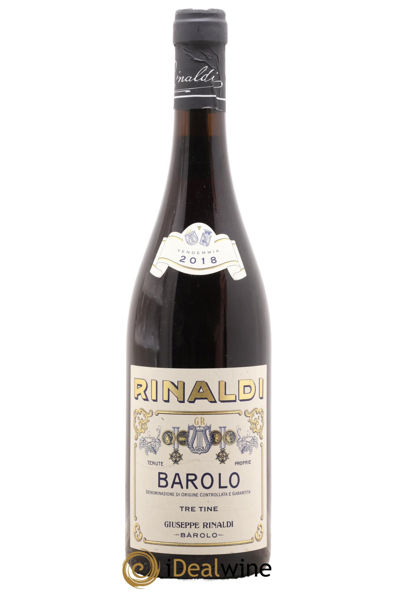 Barolo DOCG Tre Tine Giuseppe Rinaldi 2018 - Lot de 1 bouteille - 0