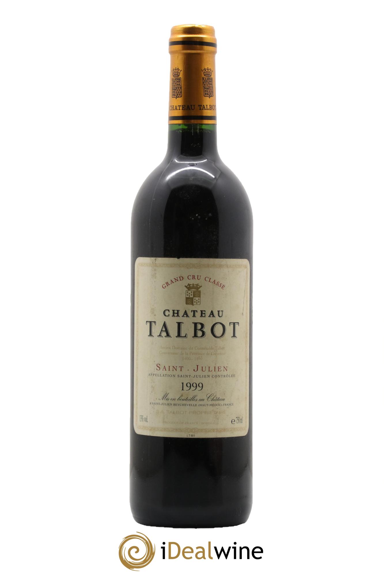 Château Talbot 4ème Grand Cru Classé 1999 - Lot de 1 bouteille - 0