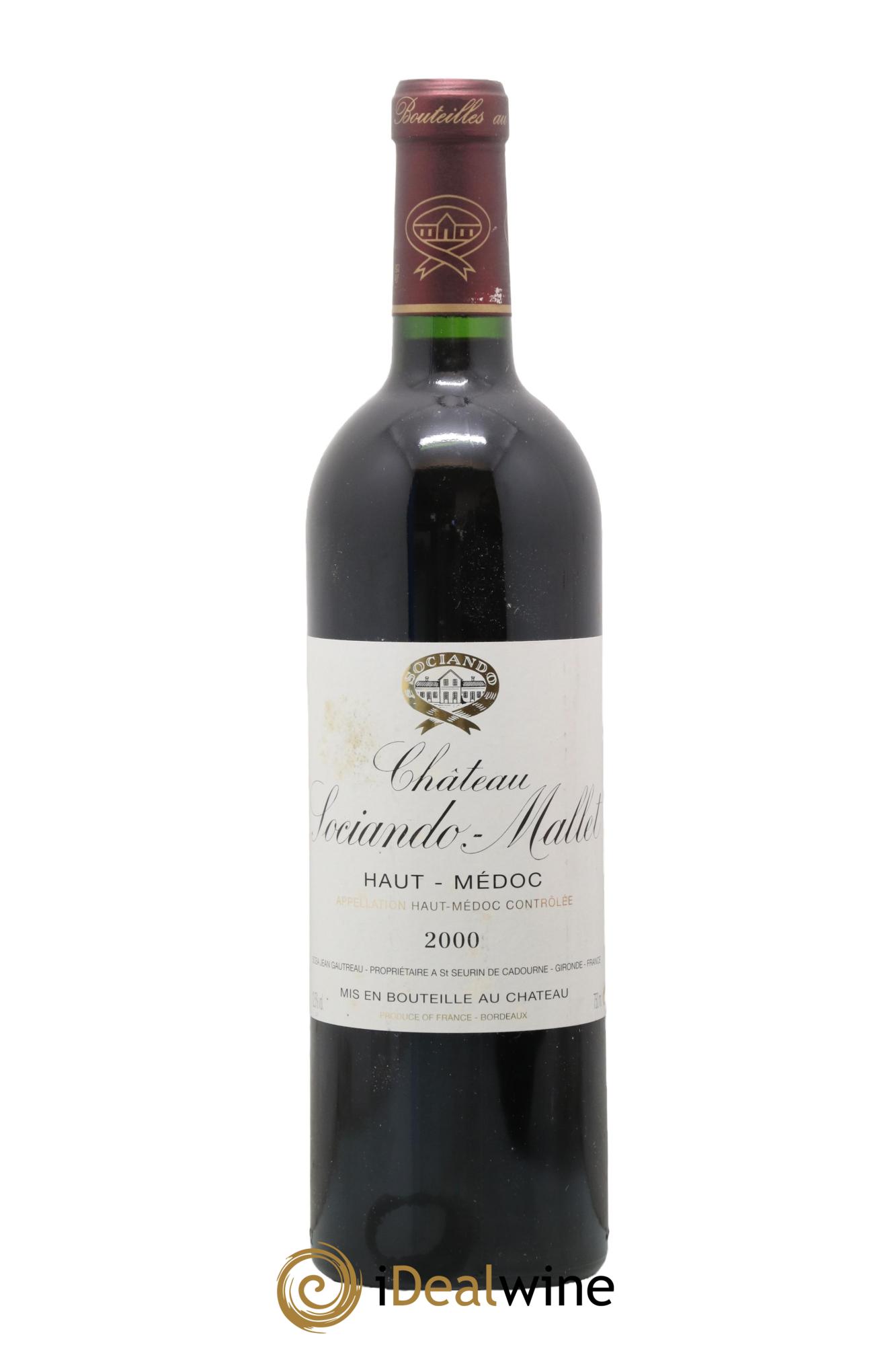 Château Sociando Mallet 2000 - Lotto di 1 bottiglia - 0