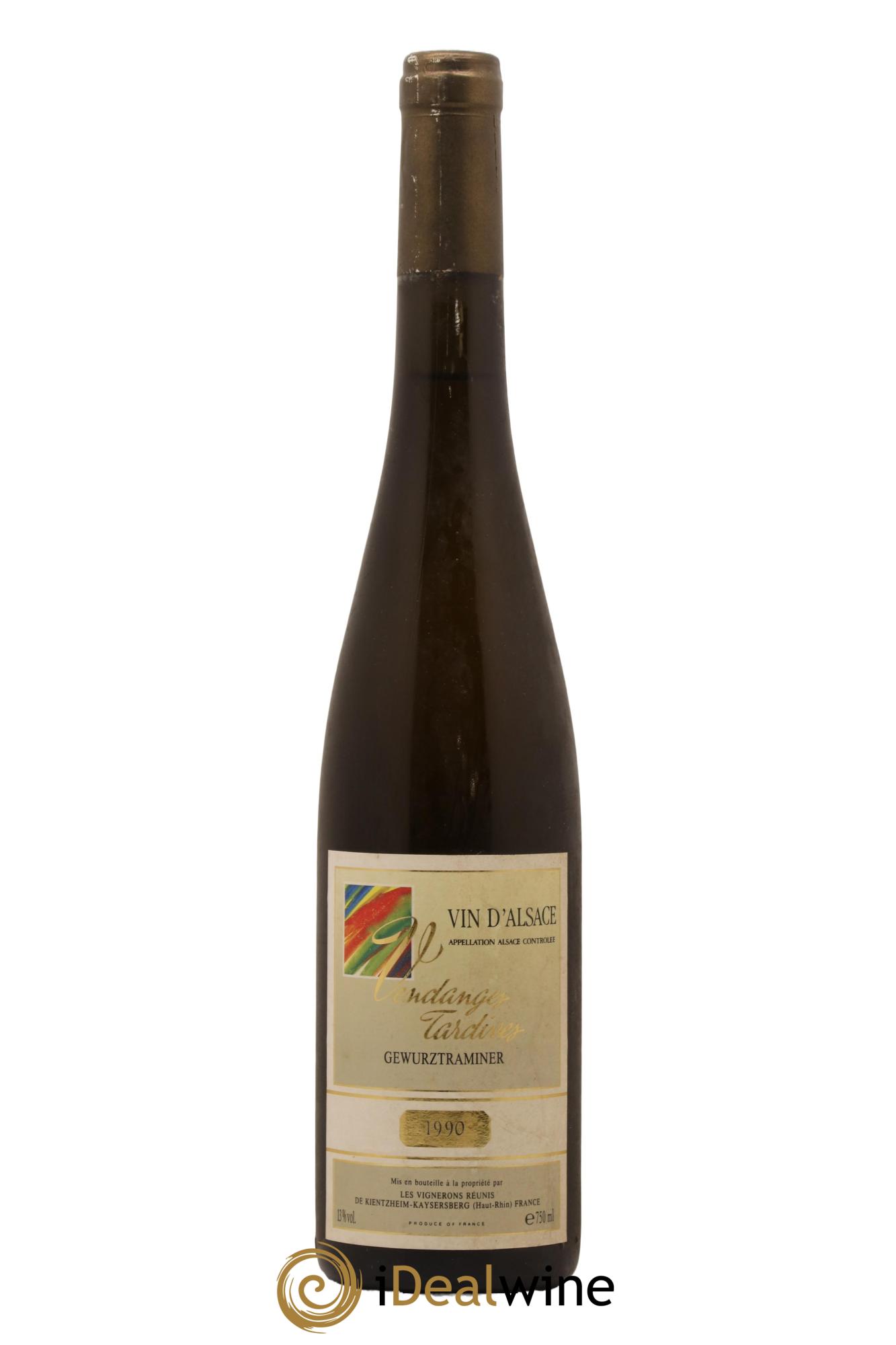 Alsace Gewurztraminer Vendanges Tardives Vignerons Reunis Kientzheim Kaysersberg 1990 - Lotto di 1 bottiglia - 0