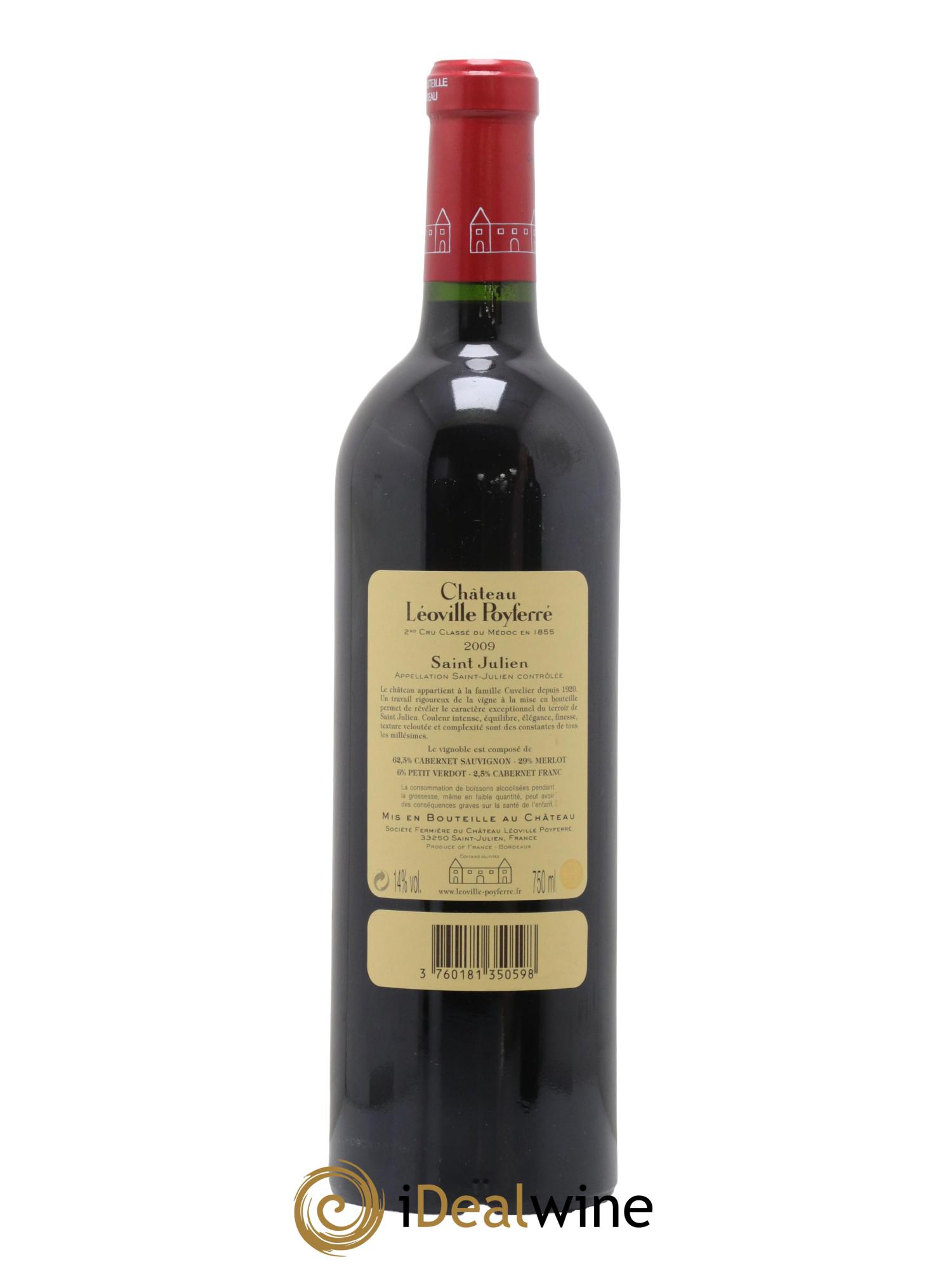 Château Léoville Poyferré 2ème Grand Cru Classé  2009 - Lotto di 1 bottiglia - 1