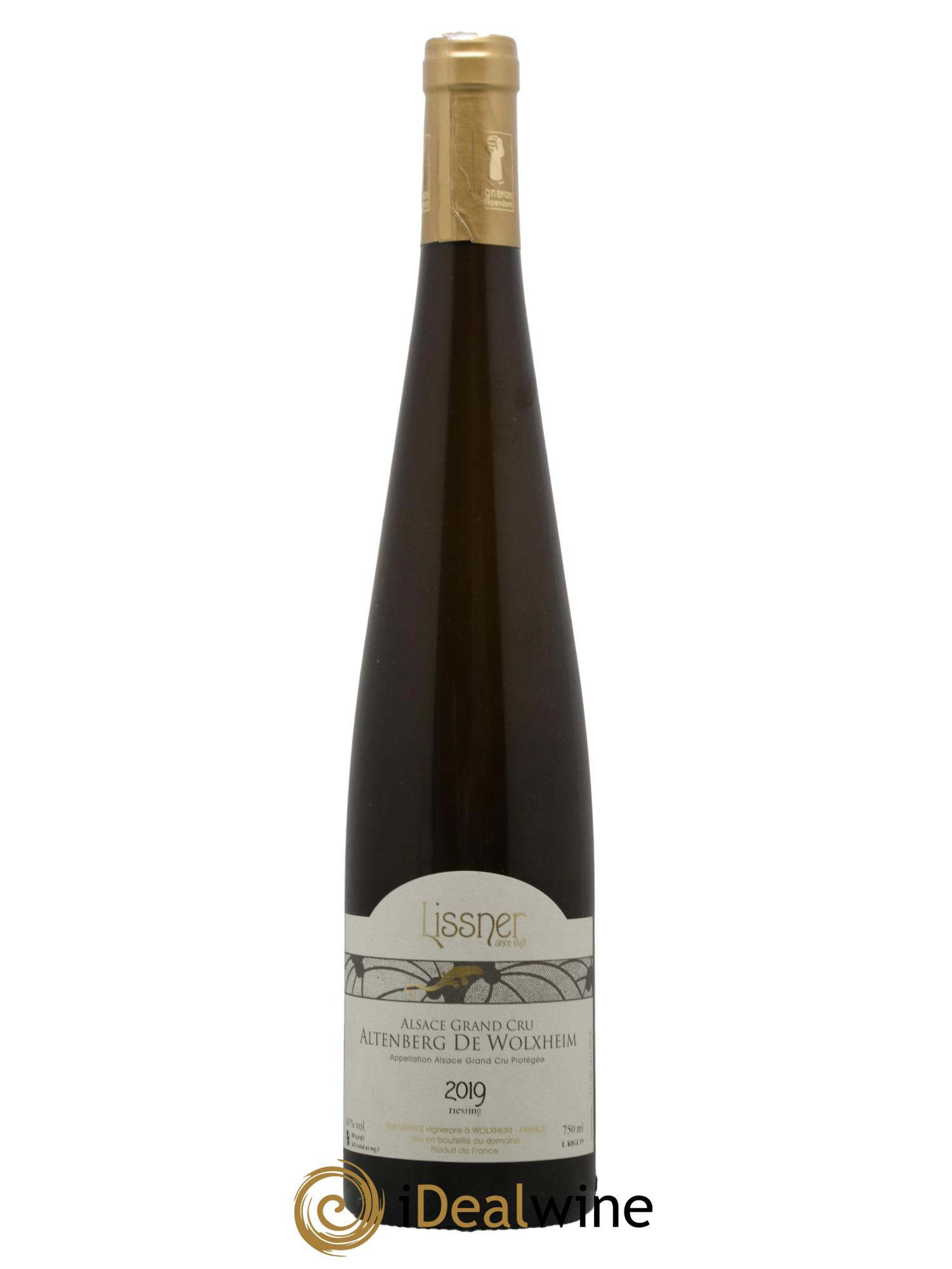 Alsace Riesling Grand Cru Altenberg De Wolxheim Domaine Clement Lissner 2019 - Lot de 1 bouteille - 0