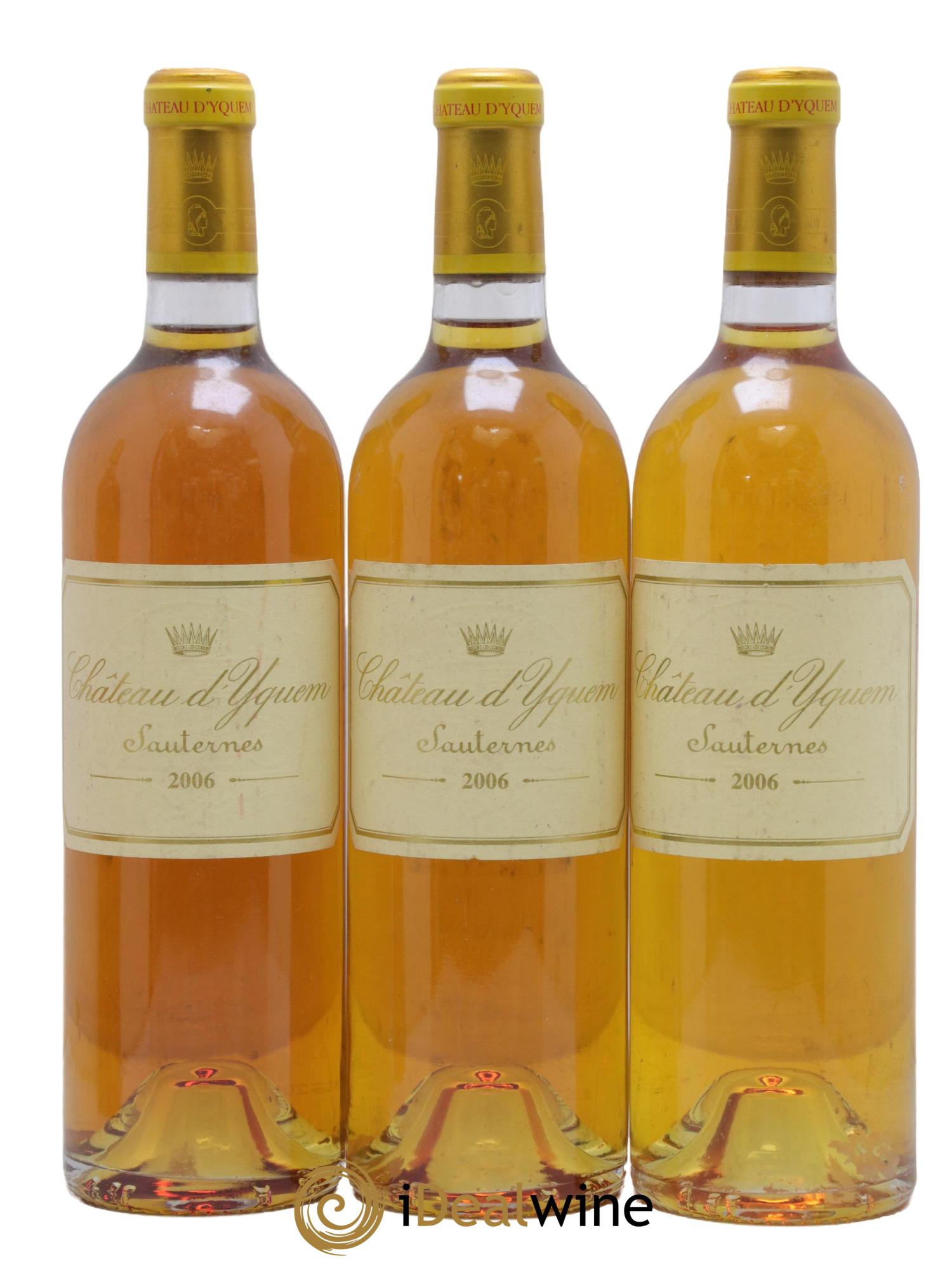 Château d' Yquem 1er Cru Classé Supérieur 2006 - Lot de 3 bouteilles - 0