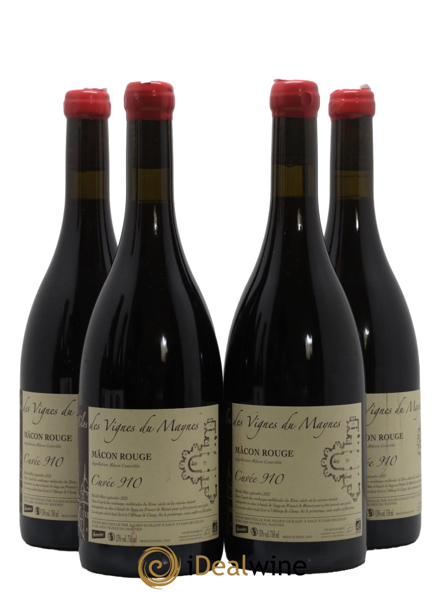 Mâcon Cuvée 910 Les Vignes du Maynes 2022 - Lot de 4 bouteilles - 0