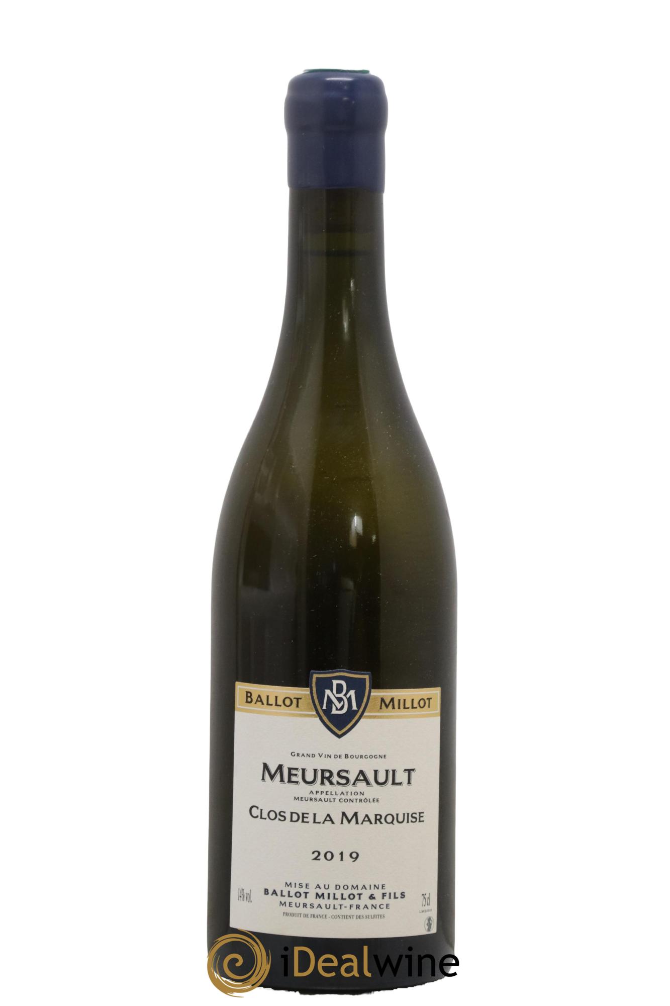 Meursault Clos de la Marquise Ballot Millot 2019 - Lot de 1 bouteille - 0