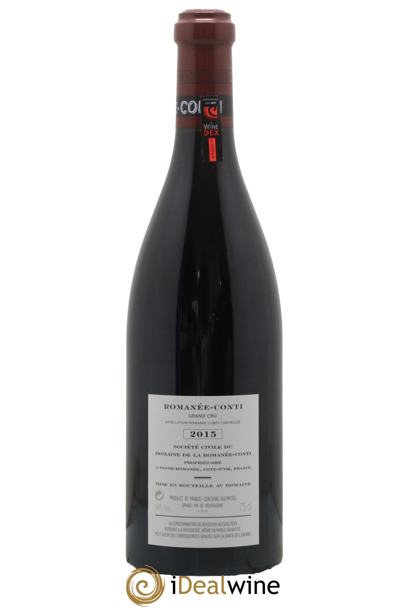Romanée-Conti Grand Cru Domaine de la Romanée-Conti 2015 - Lot of 1 bottle - 1
