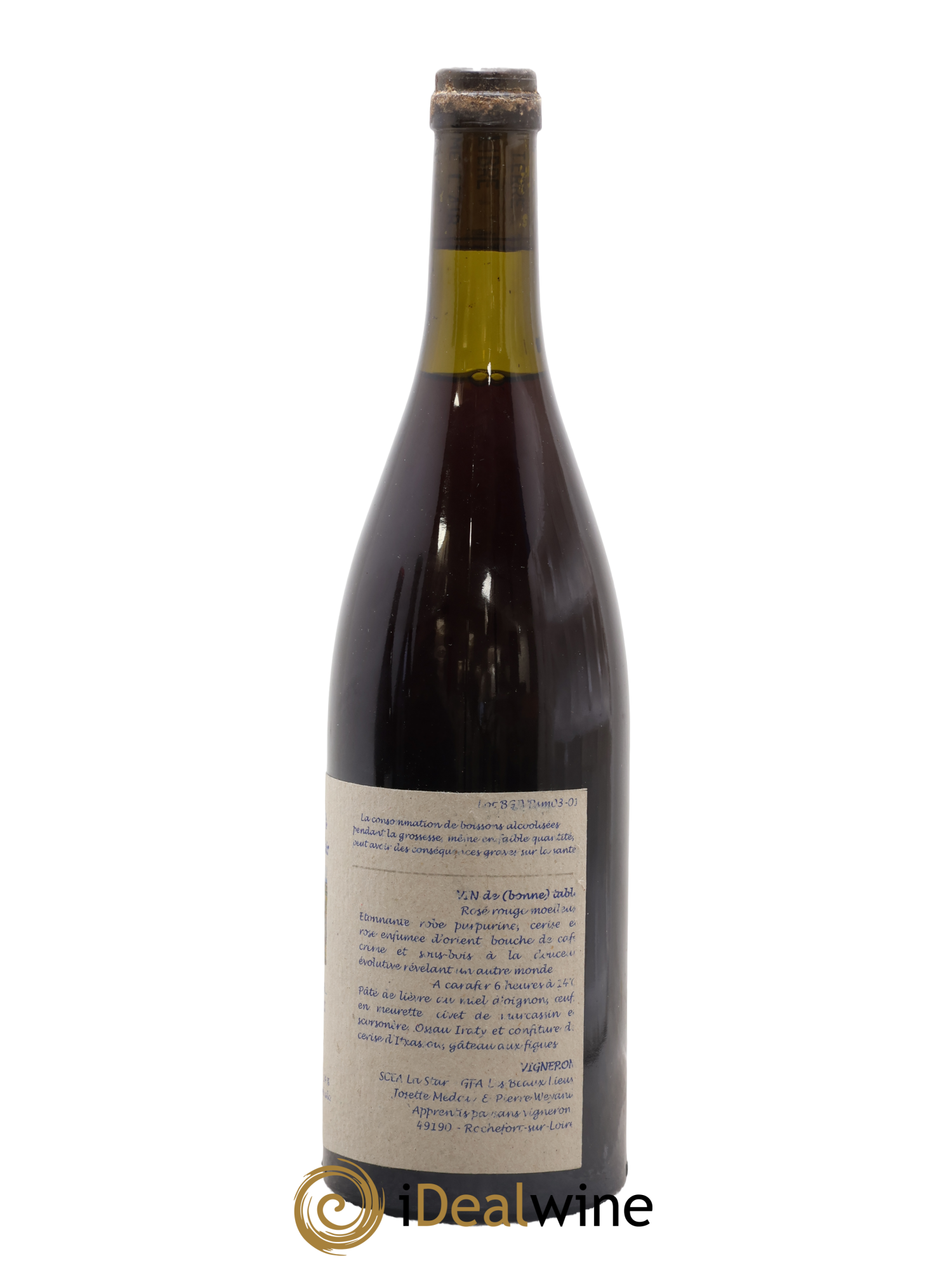 Vin de France Un vin de Terre Libre comme l'Air La Rose Rouge ... des Gasneries Josette Medau & Pierre Weyand 2003 - Lot de 1 bouteille - 1
