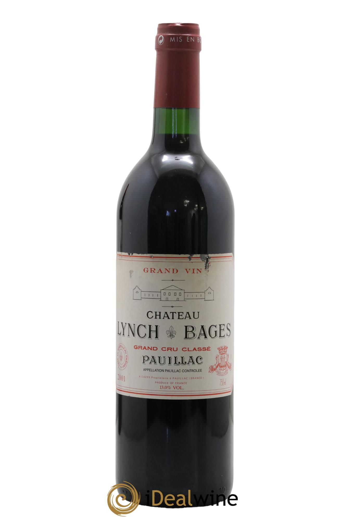 Château Lynch Bages 5ème Grand Cru Classé 2001 - Lot de 1 bouteille - 0