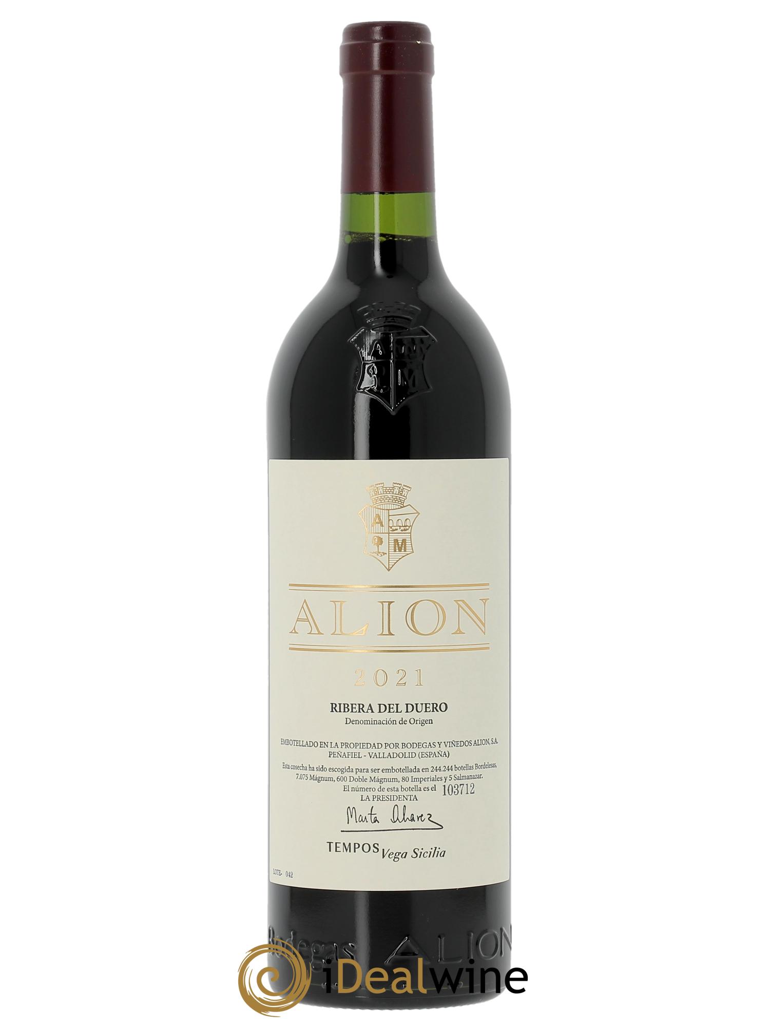 Ribera Del Duero DO Vega Sicilia Alion Famille Alvarez (CBO à partir de 6 bts) 2021 - Lot de 1 bouteille - 0