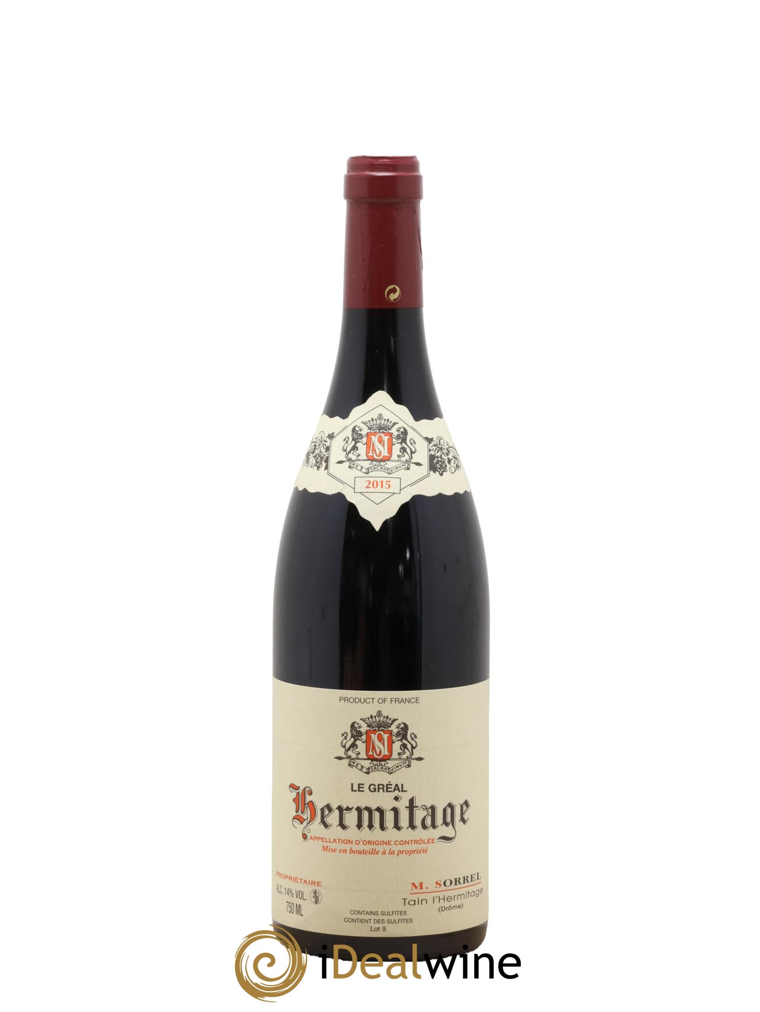 Hermitage Le Gréal Marc Sorrel 2015 - Lot de 1 bouteille - 0
