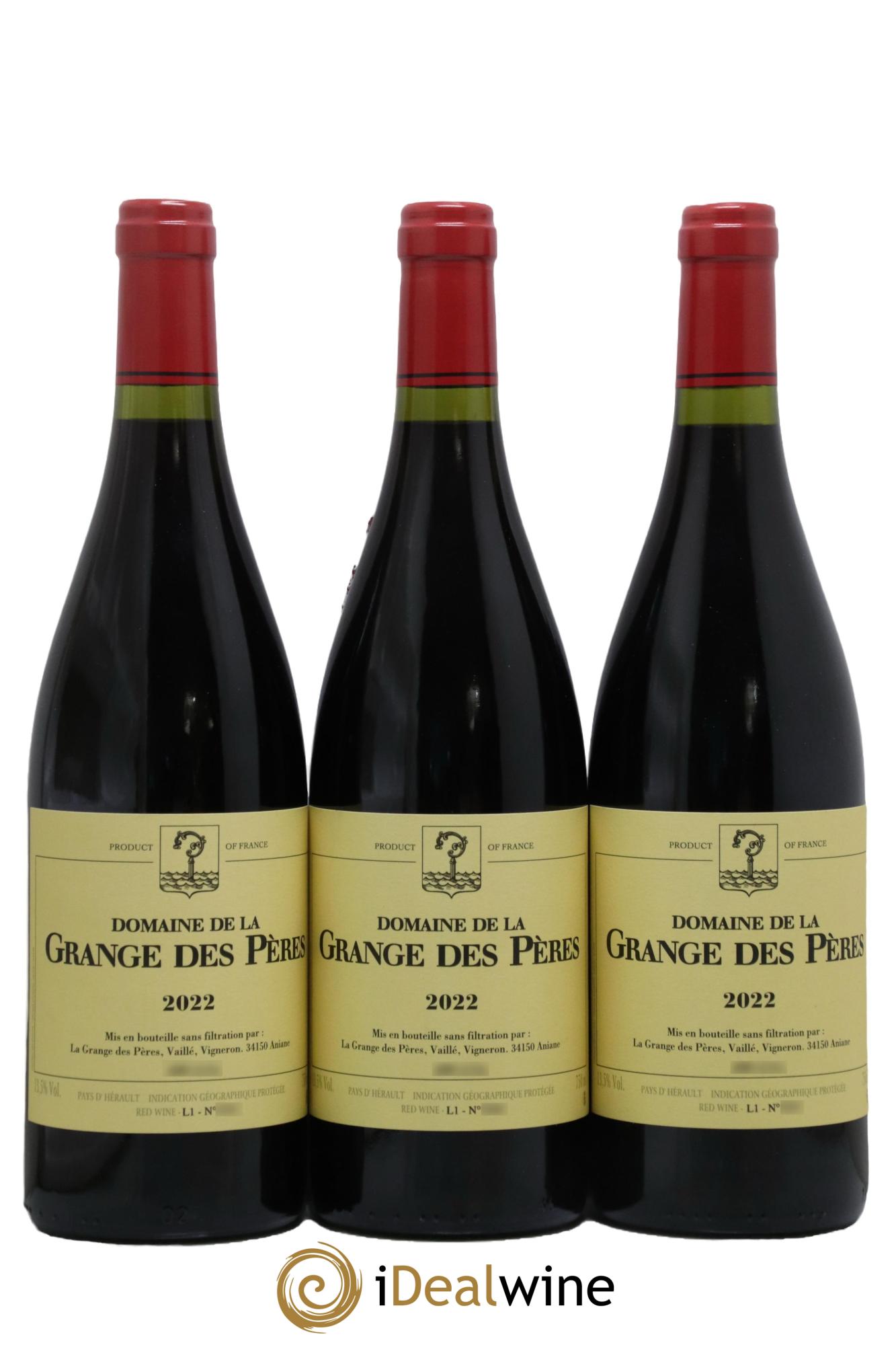 Pays d'Hérault Grange des Pères Laurent Vaillé 2022 - Lot de 3 bouteilles - 0