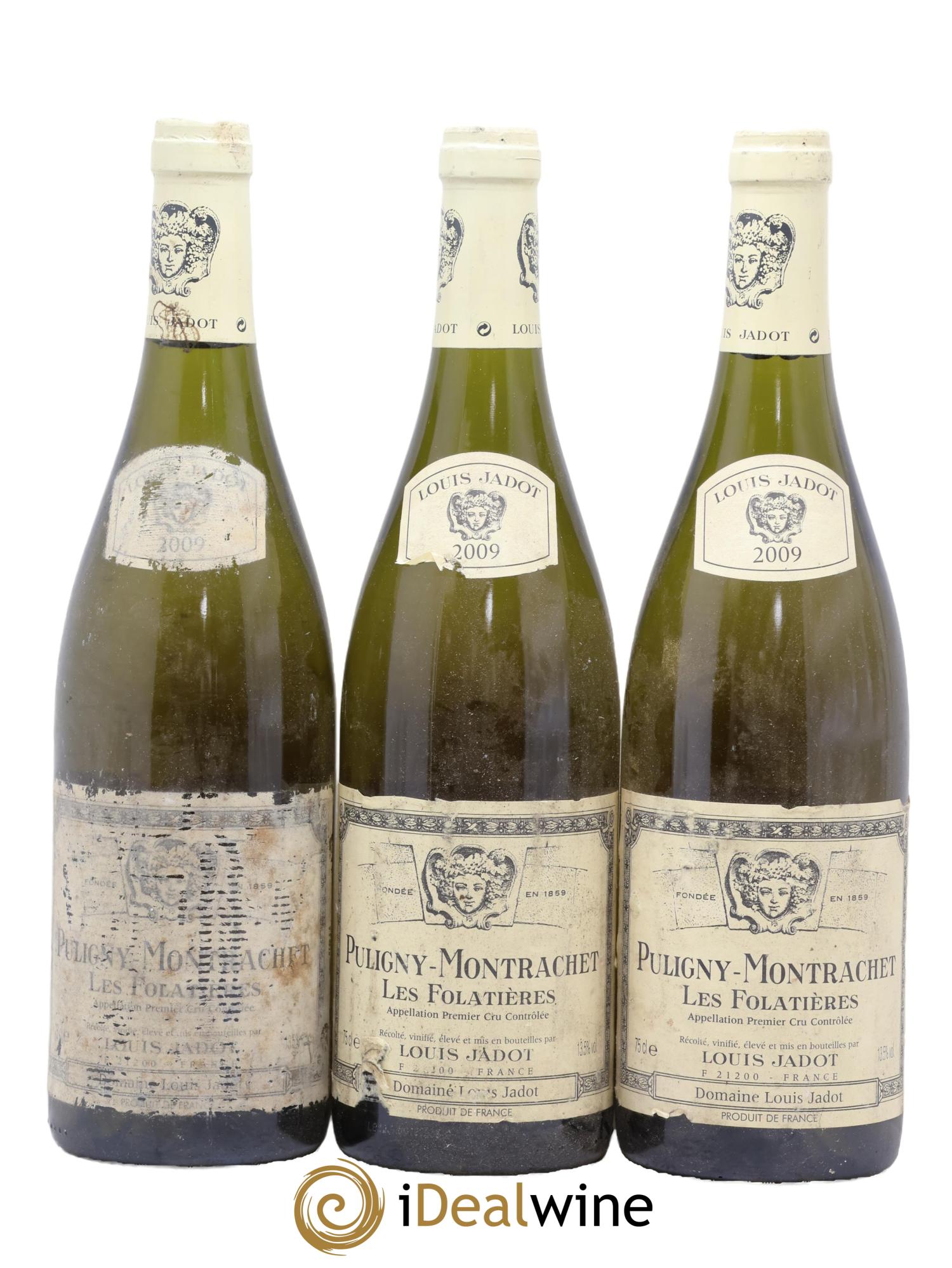 Puligny-Montrachet 1er Cru Les Folatières Domaine Louis Jadot 2009 - Lotto di 3 bottiglie - 0
