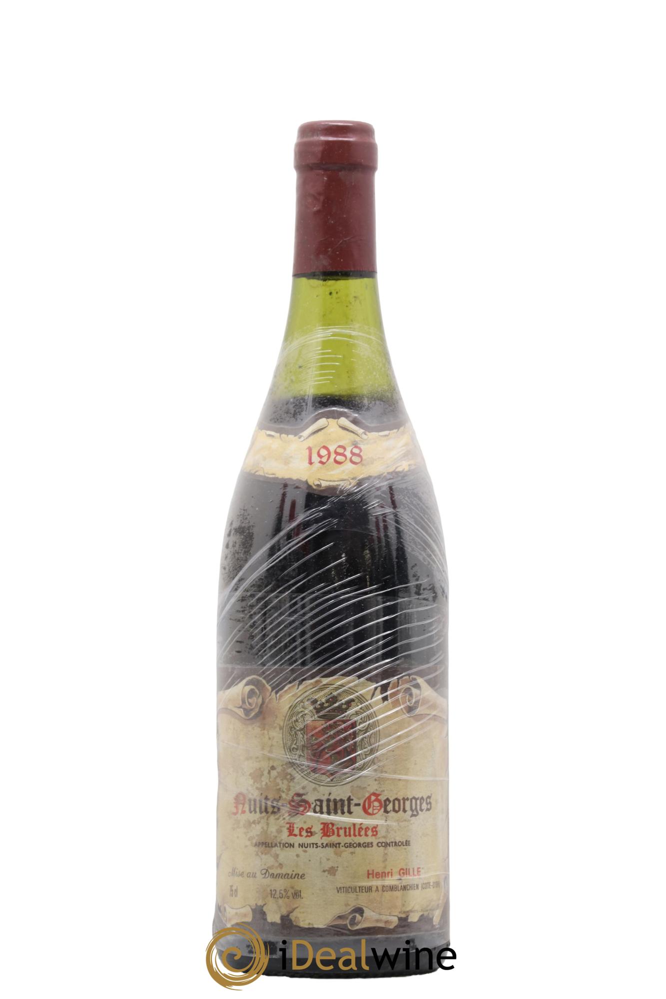 Nuits-Saint-Georges Les Brulées Henri Gille 1988 - Lot de 1 bouteille - 0