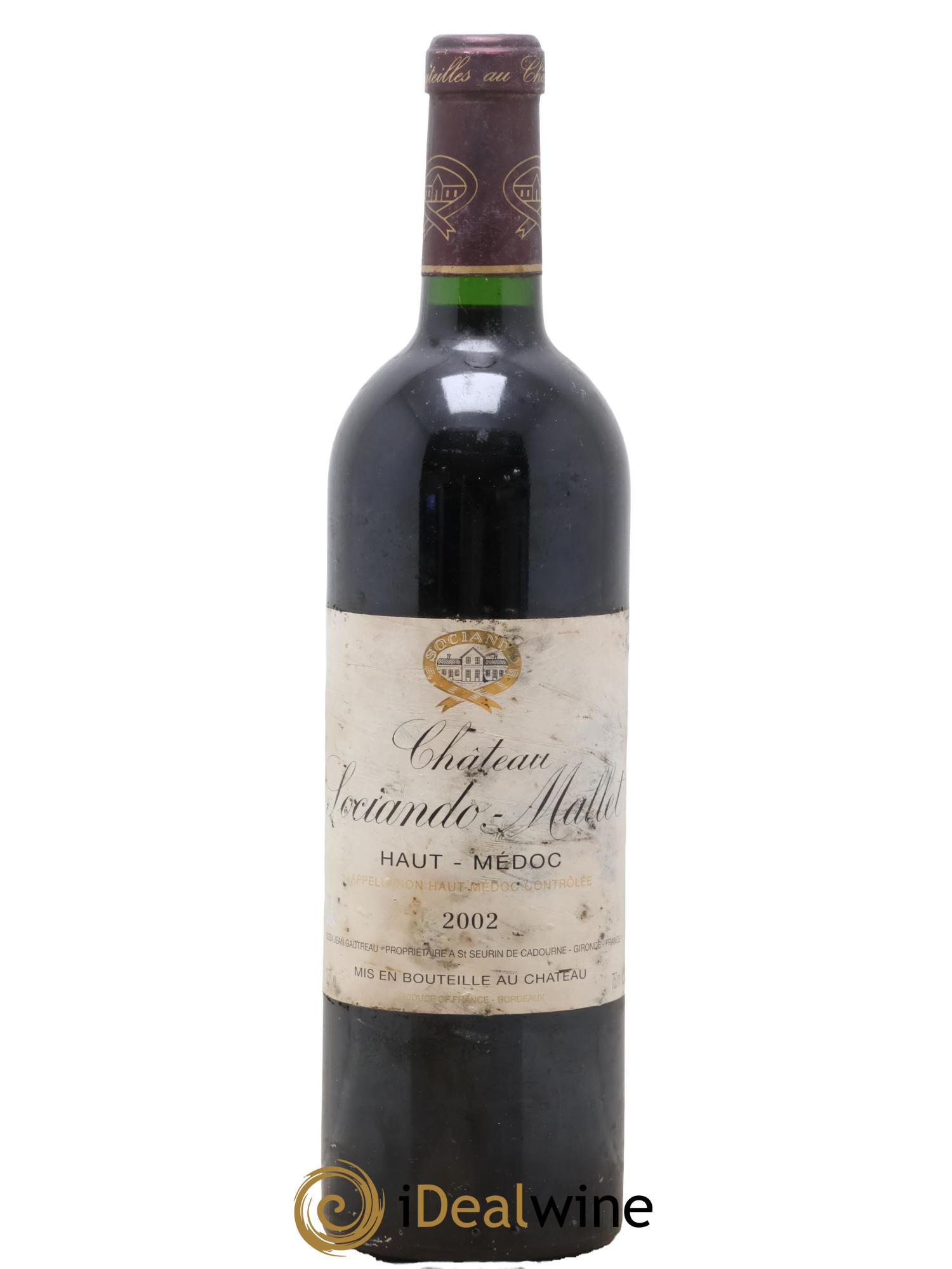 Château Sociando Mallet 2002 - Lotto di 1 bottiglia - 0