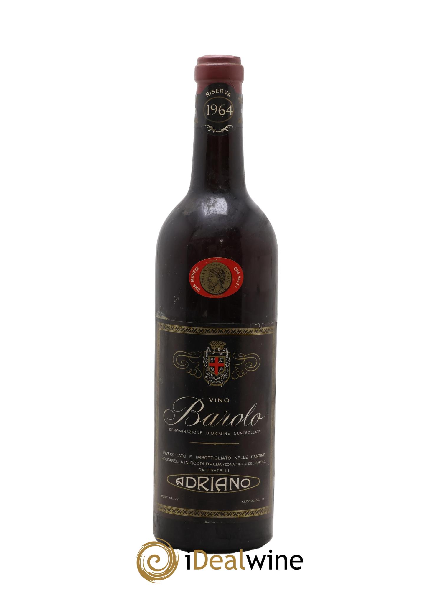 Barolo DOCG Riserva Adriano 1964 - Lot of 1 bottle - 0