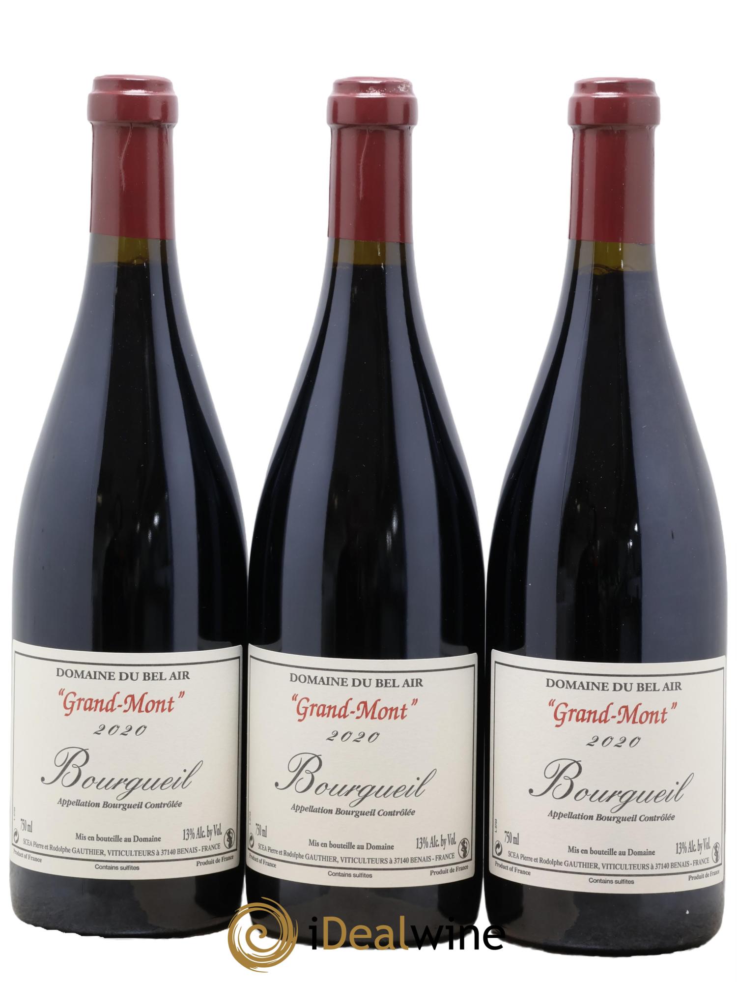 Bourgueil Grand Mont Domaine du Bel Air 2020 - Lot de 3 bouteilles - 0