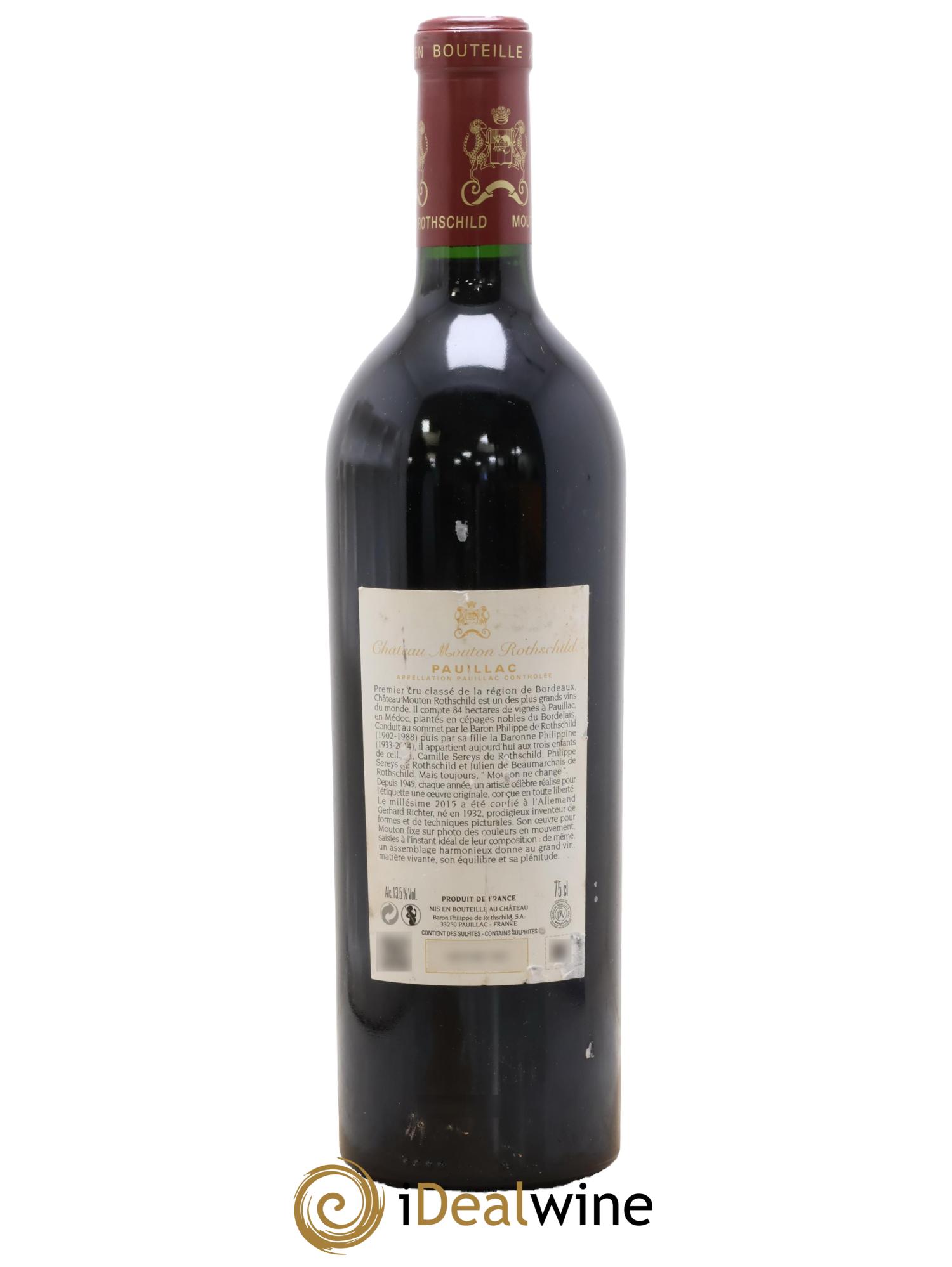Château Mouton Rothschild 1er Grand Cru Classé 2015 - Lot of 1 bottle - 1