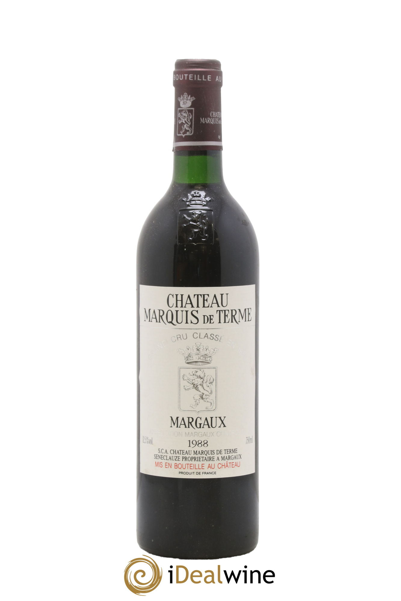 Château Marquis de Terme 4ème Grand Cru Classé 1988 - Lot de 1 bouteille - 0