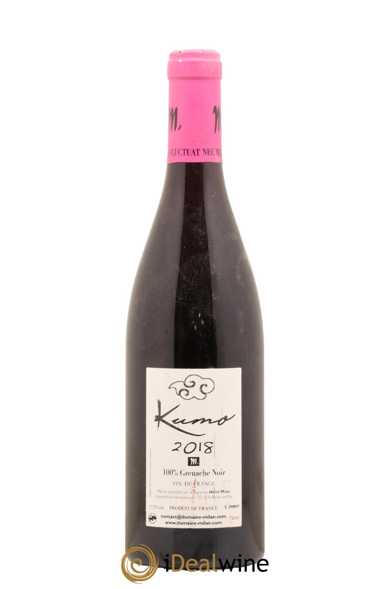 Vin de France Kumo Henri Milan 2018 - Lot de 1 bouteille - 1