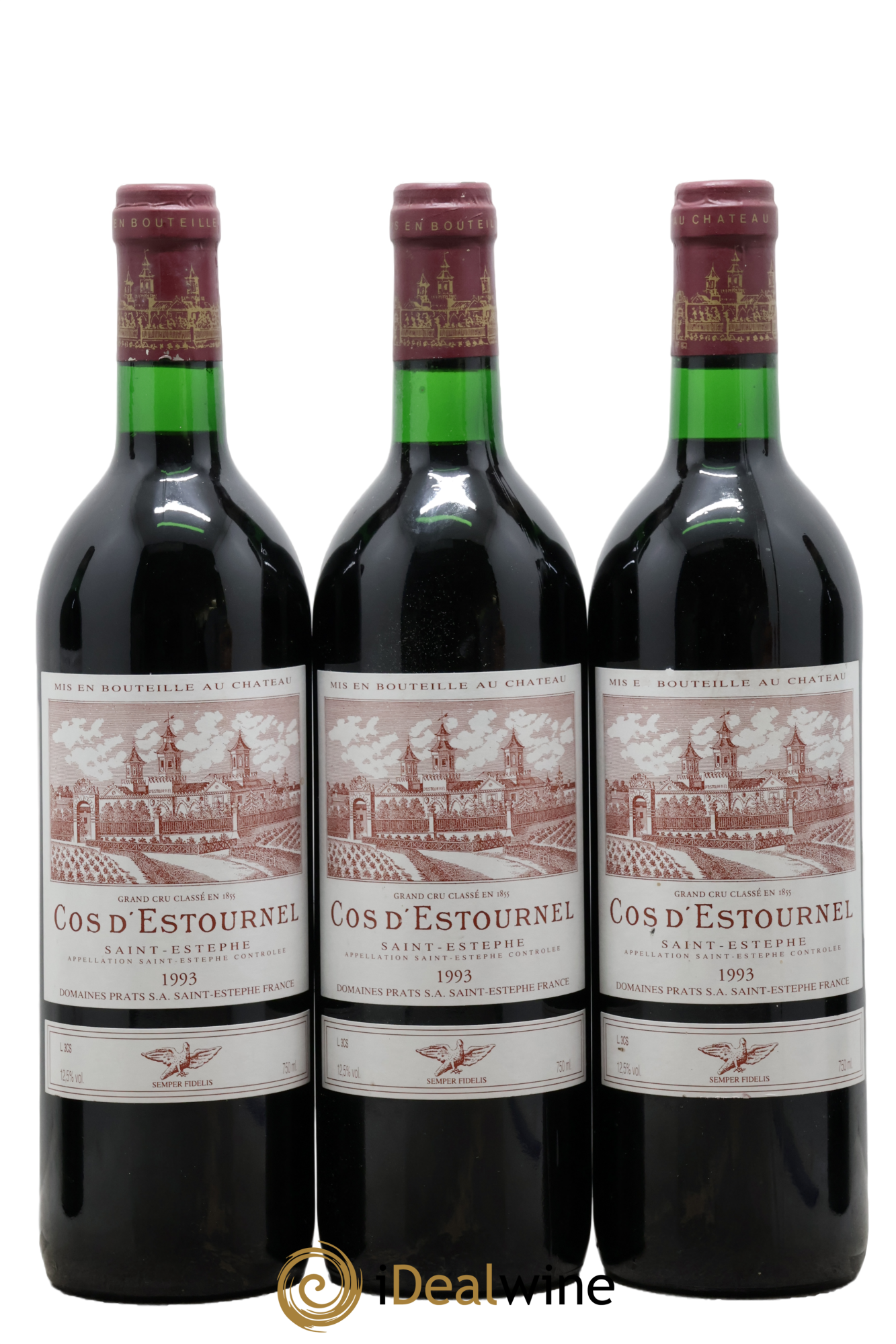 Cos d'Estournel 2ème Grand Cru Classé 1993 - Lot de 3 bouteilles - 0