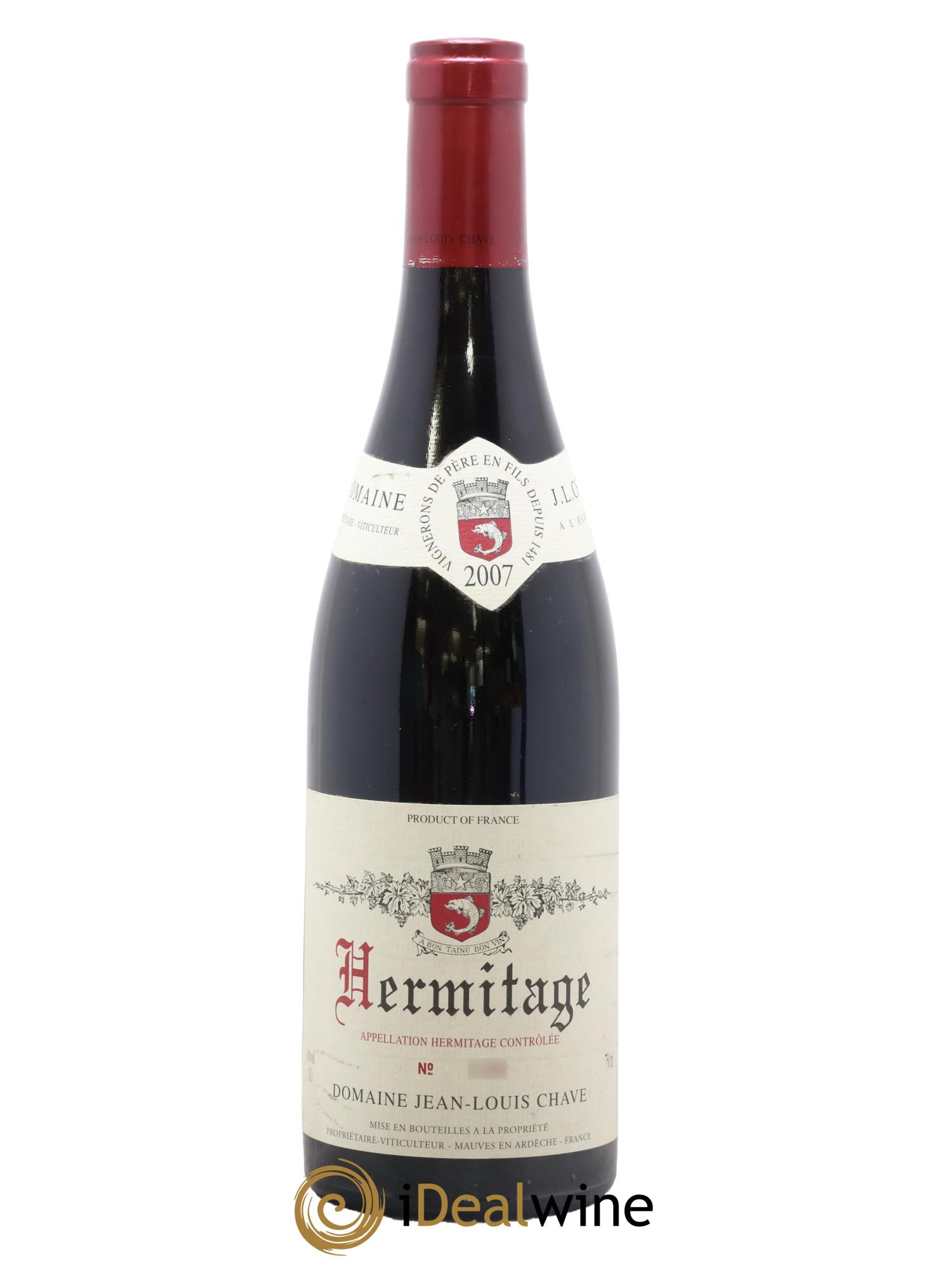 Hermitage Jean-Louis Chave 2007 - Lot de 1 bouteille - 0