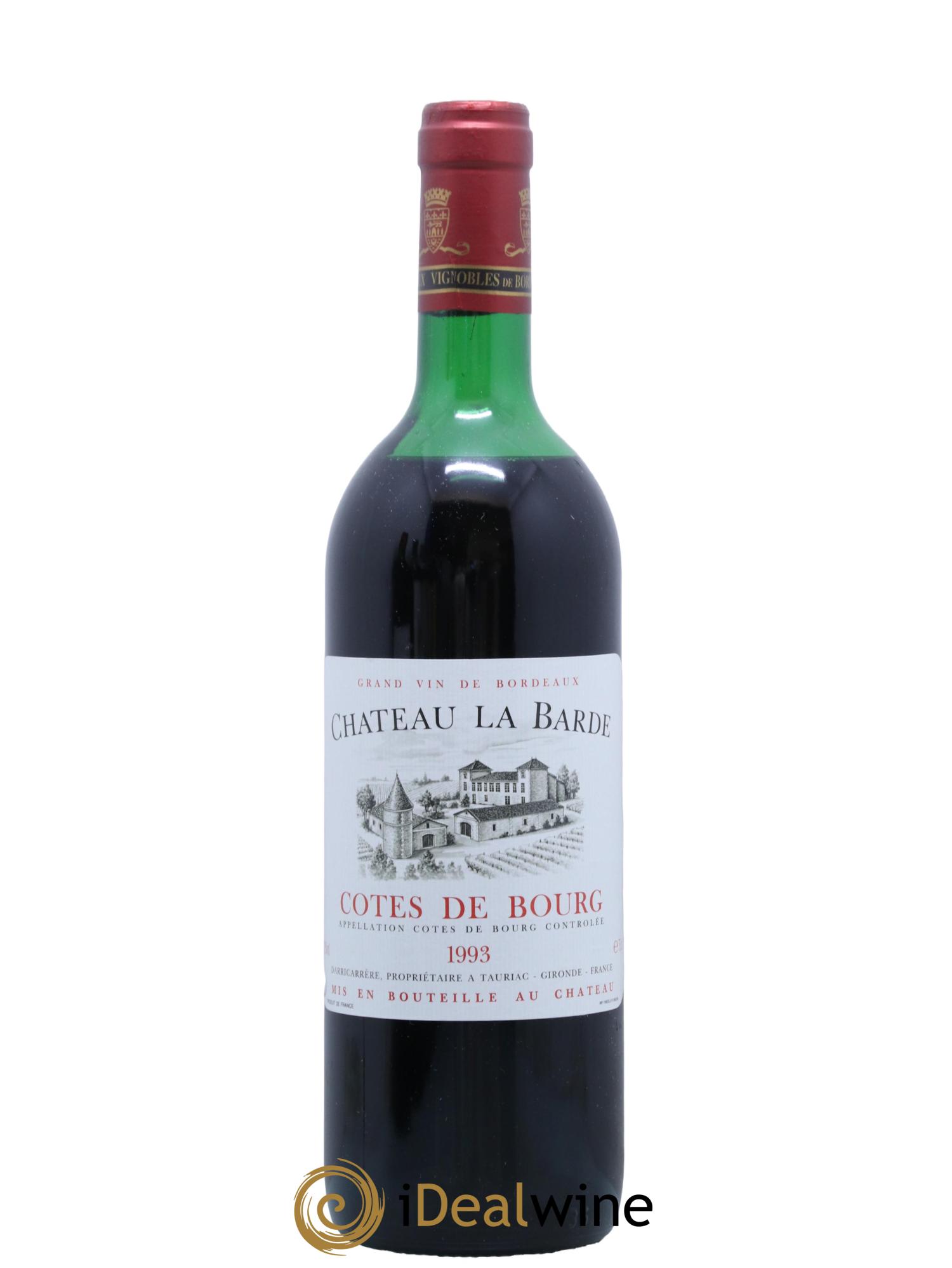 Côtes de Bourg Château La Barde 1993 - Lot de 1 bouteille - 0