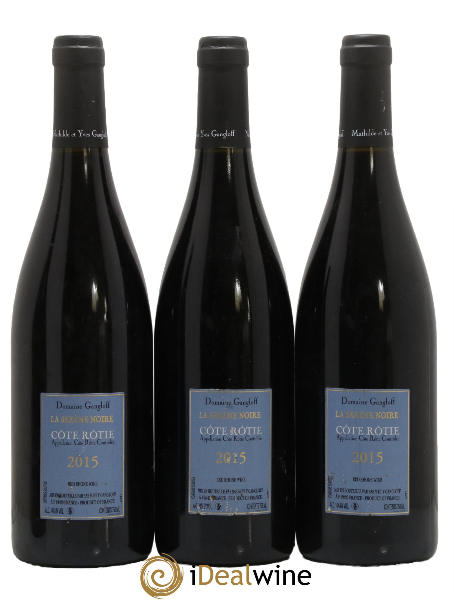 Côte-Rôtie La Sereine Noire Gangloff (Domaine) 2015 - Lot de 3 bouteilles - 1