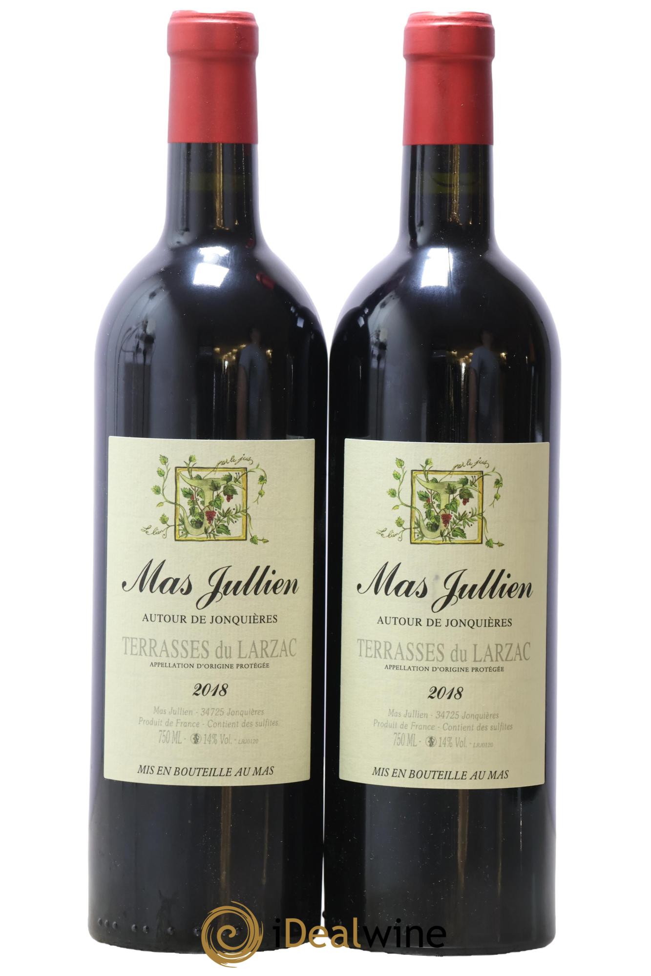 Terrasses du Larzac Mas Jullien Autour de Jonquières Olivier Jullien 2018 - Lot of 2 bottles - 0