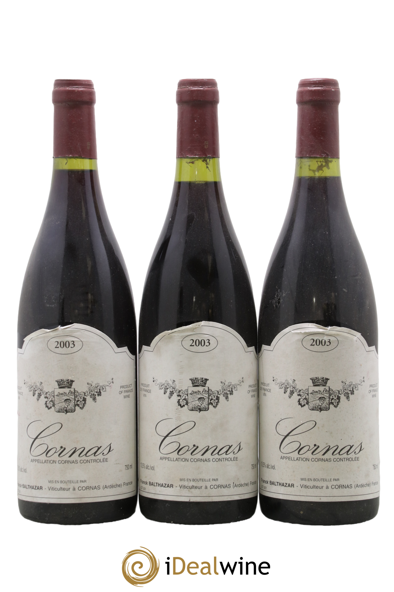 Cornas Franck Balthazar (Domaine) 2003 - Lot de 3 bouteilles - 0