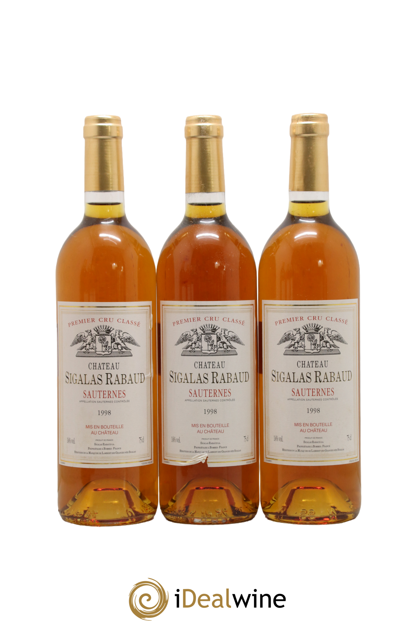 Château Sigalas Rabaud 1er Grand Cru Classé 1998 - Lotto di 12 bottiglie - 1