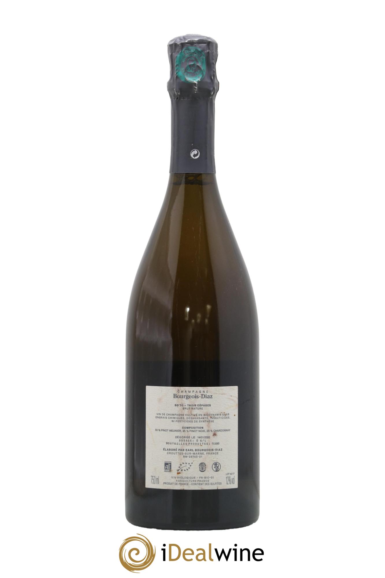 Trois Cépages 3C Bourgeois-Diaz - Lot de 1 bouteille - 1