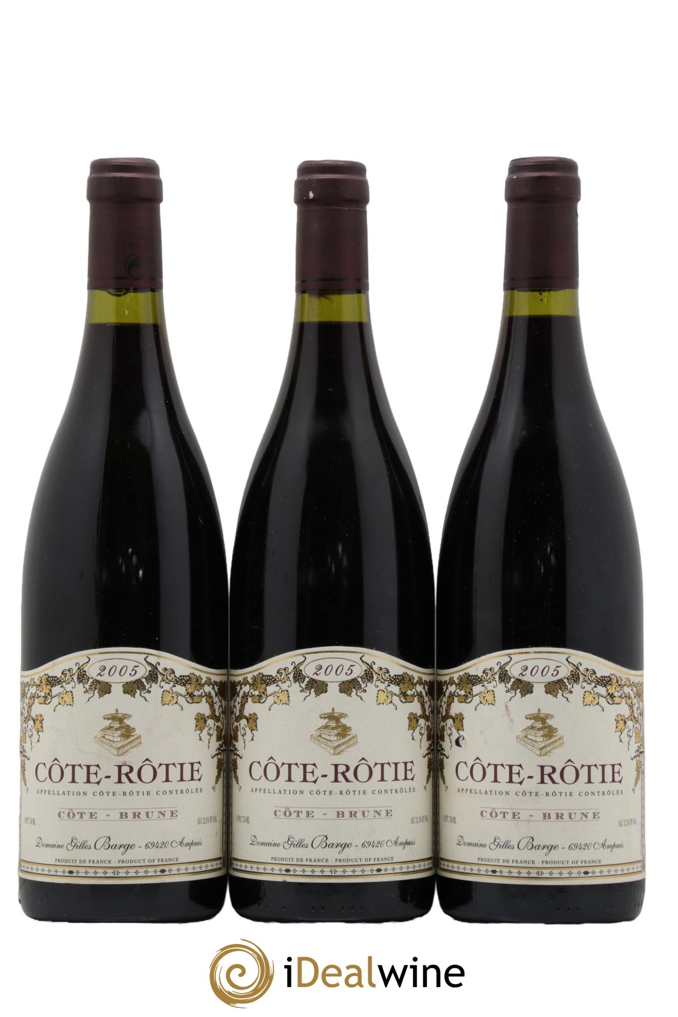 Côte-Rôtie Côte-Brune Barge (Domaine)  2005 - Posten von 3 Flaschen - 0