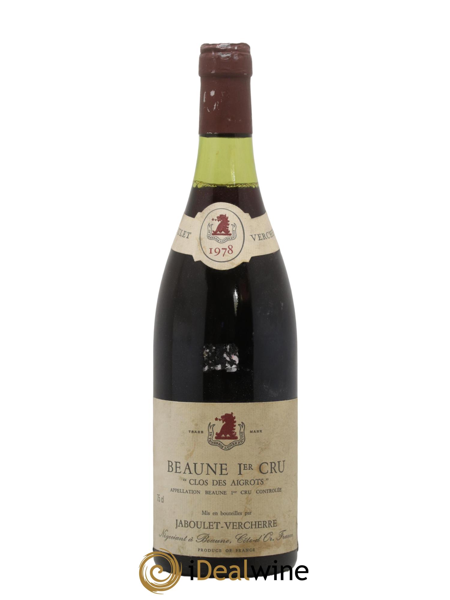 Beaune 1er Cru Les Aigrots Jaboulet-Vercherre 1978 - Lot de 1 bouteille - 0