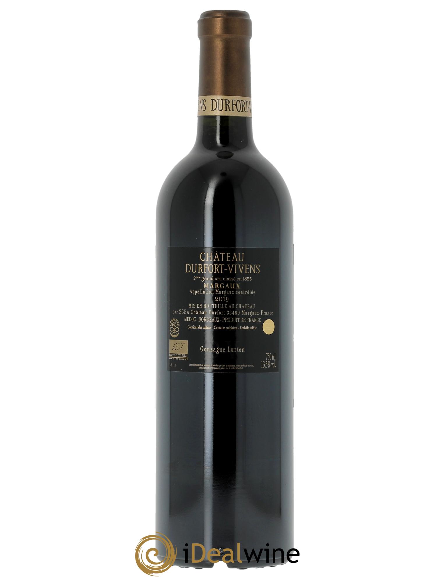 Château Durfort Vivens 2ème Grand Cru Classé (Original-holzkiste ab 6 Fl.) 2019 - Posten von 1 Flasche - 1