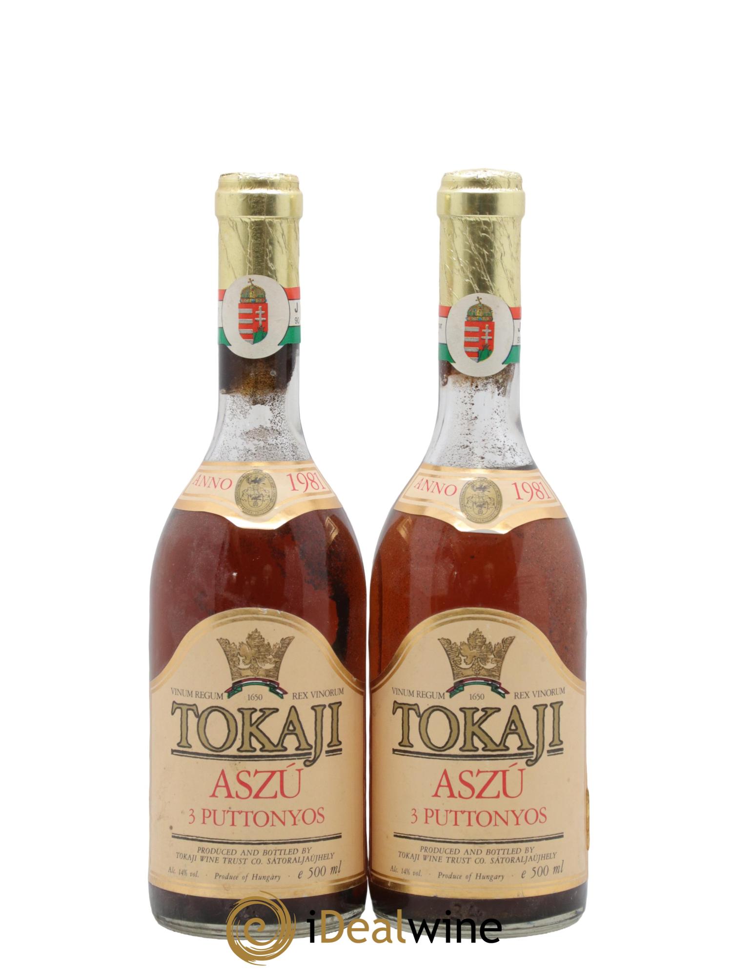 Tokaji Aszu 3 Puttonyos 1981 - Lot de 2 format 50cls - 0