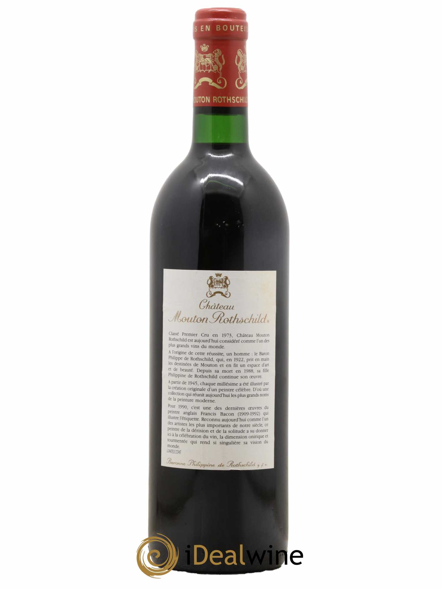 Château Mouton Rothschild 1er Grand Cru Classé 1990 - Lot de 1 bouteille - 1