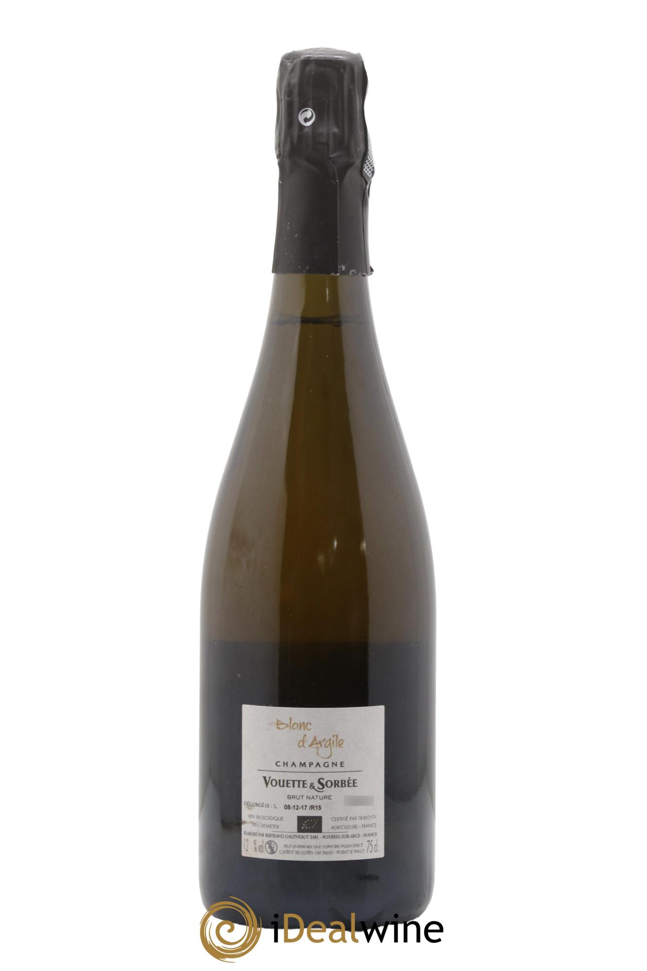 Blanc d'Argile Vouette et Sorbée - Lot de 1 bouteille - 1