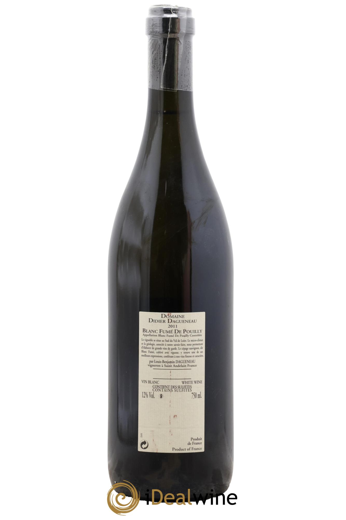 Pouilly-Fumé Blanc Fumé de Pouilly Dagueneau (Domaine Didier - Louis-Benjamin) 2011 - Posten von 1 Flasche - 1