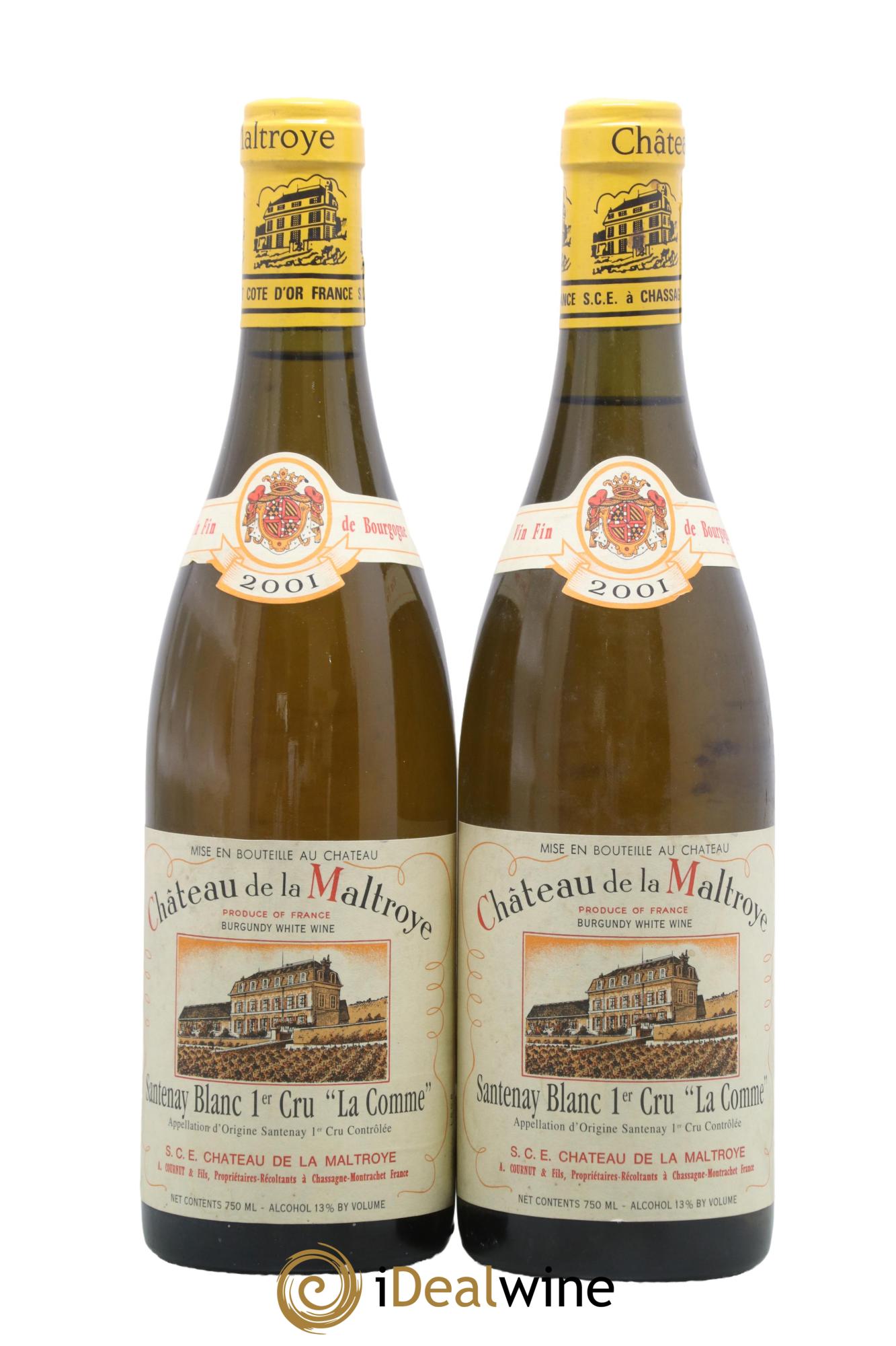 Santenay 1er Cru La Comme Château de la Maltroye 2001 - Posten von 2 Flaschen - 0