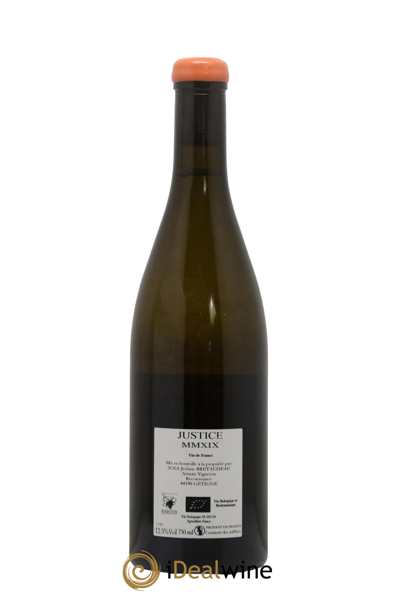 Vin de France La Justice Jérôme Bretaudeau - Domaine de Bellevue 2019 - Lotto di 1 bottiglia - 1