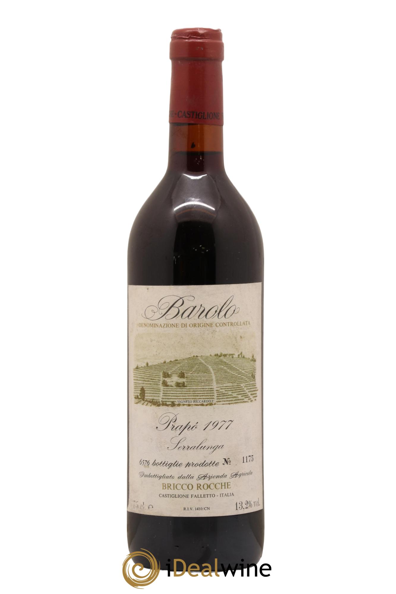 Barolo Bricco Rocche Prapo Serralunga Falletto 1977 - Lot de 1 bouteille - 0