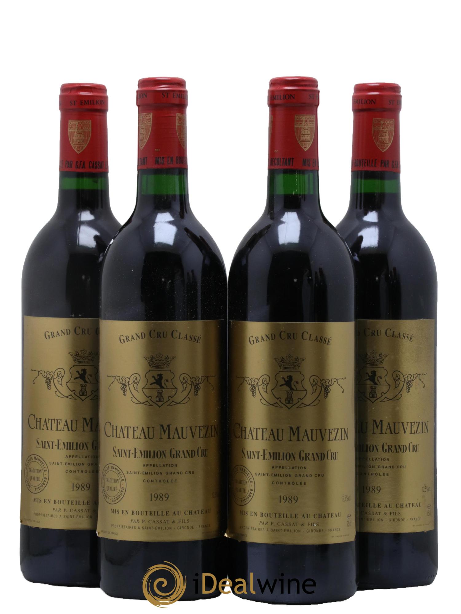 Château Mauvezin 1989 - Lot de 4 bouteilles - 0