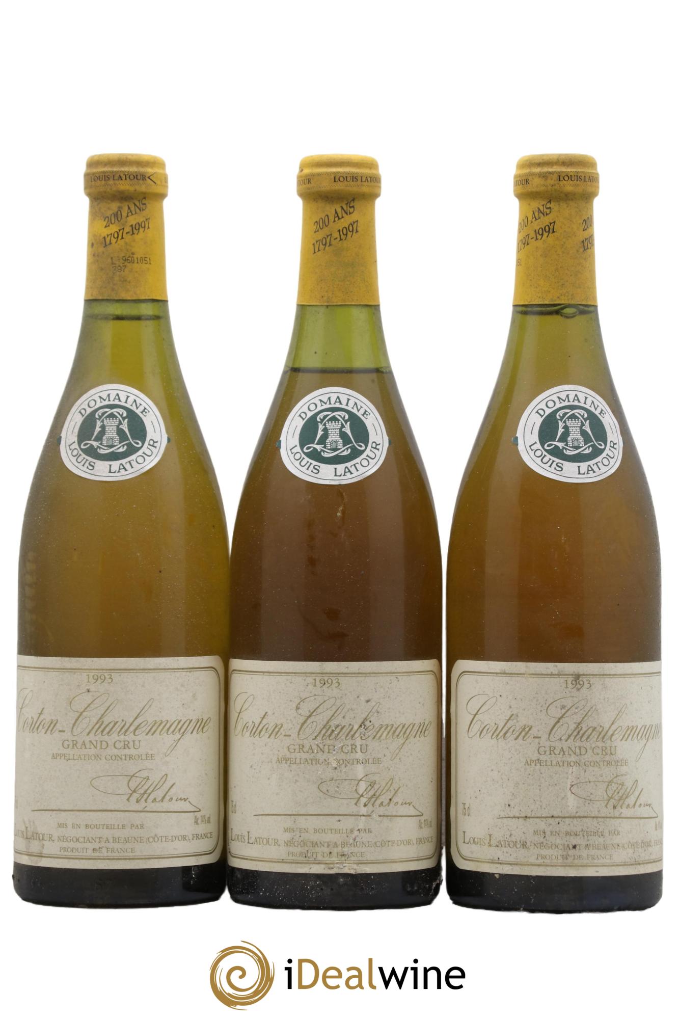 Corton-Charlemagne Grand Cru Louis Latour 1993 - Lot de 3 bouteilles - 0