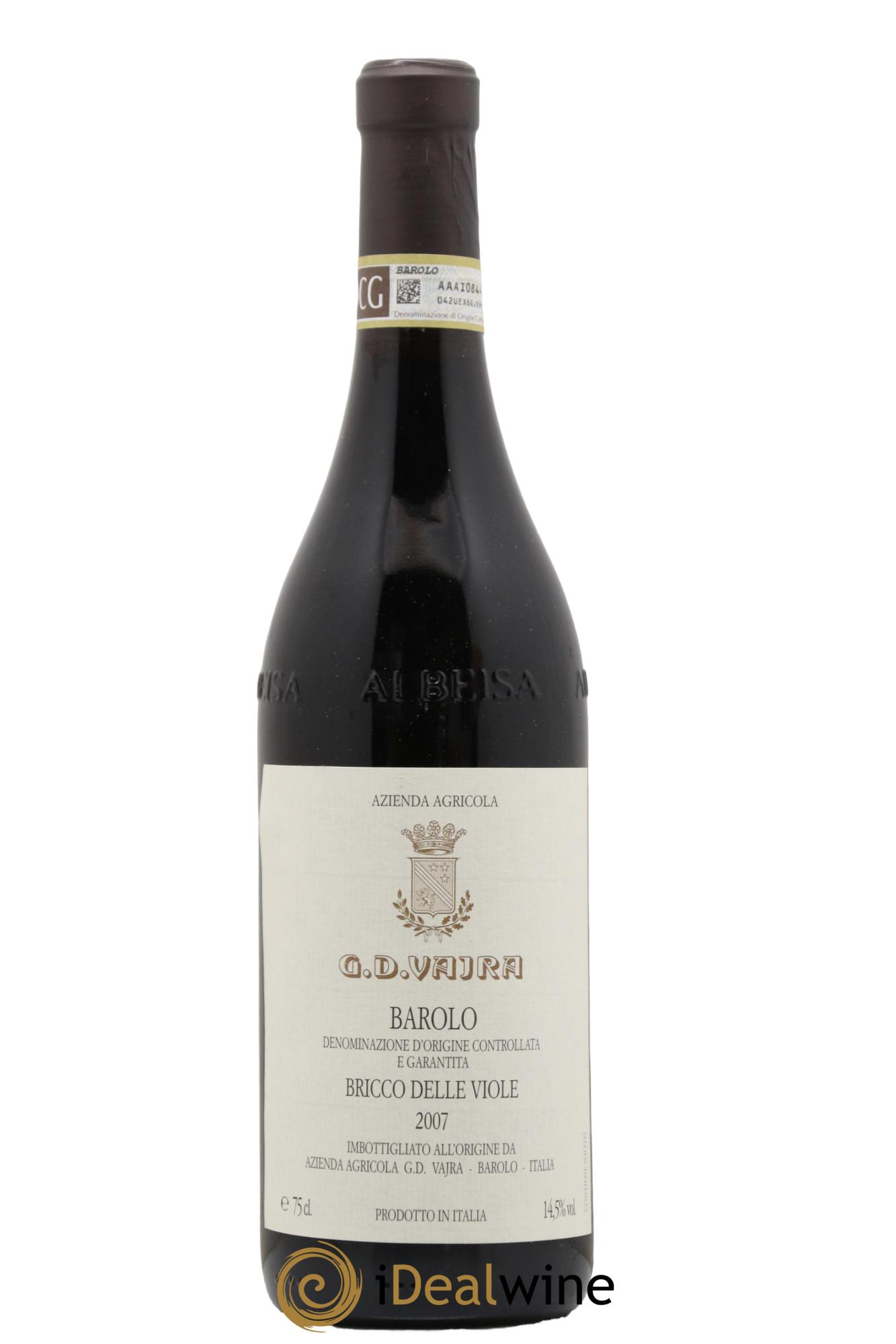 Barolo DOCG Bricco Delle Viole G.D Vajra 2007 - Lot de 1 bouteille - 0
