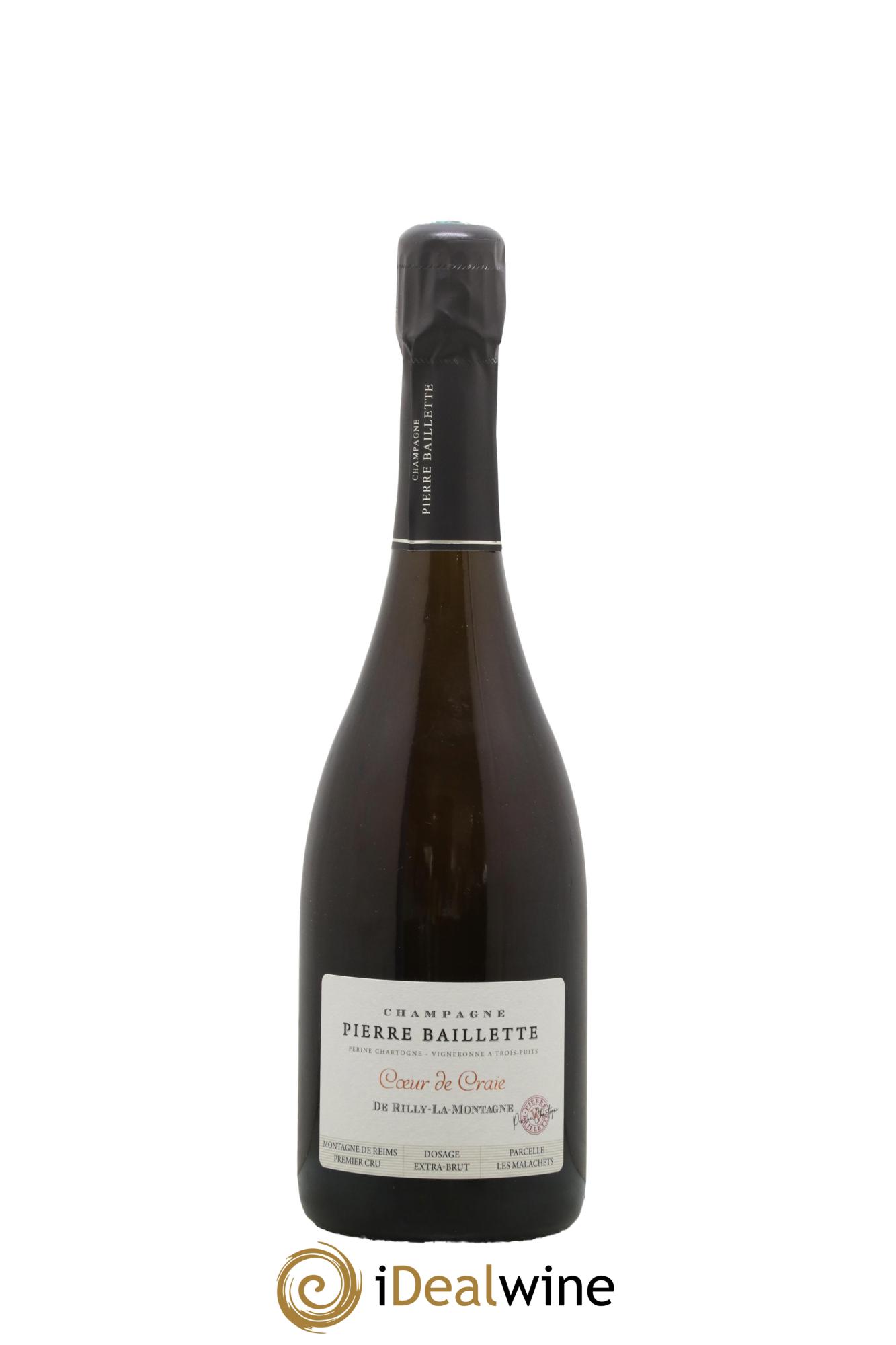 Champagne 1er Cru Extra-Brut Cœur de Craie Rilly-La-Montagne Pierre Baillette 2018 - Lot of 1 bottle - 0