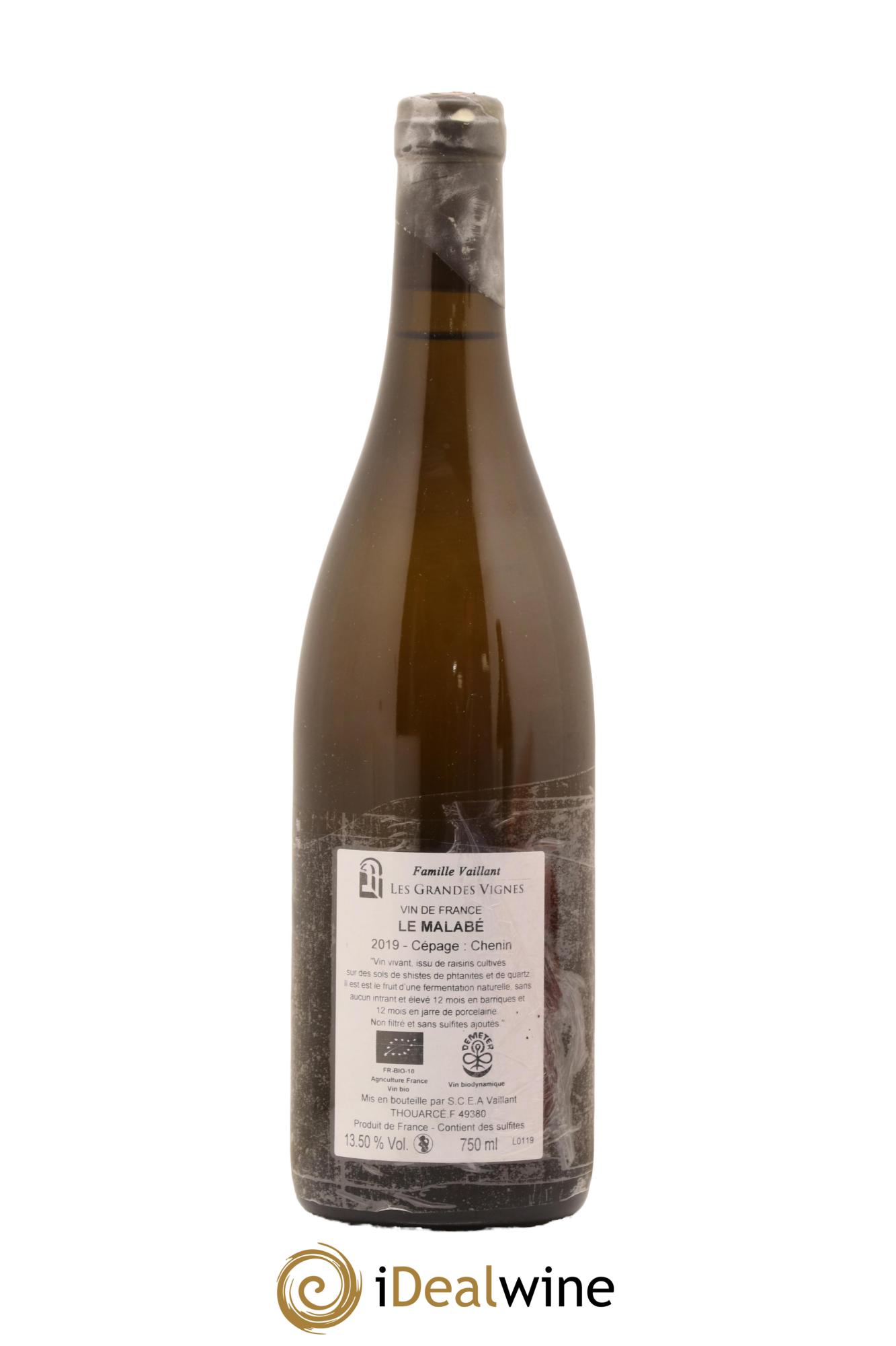 Vin de France Le Malabé Domaine des Grandes Vignes 2019 - Lot de 1 bouteille - 1