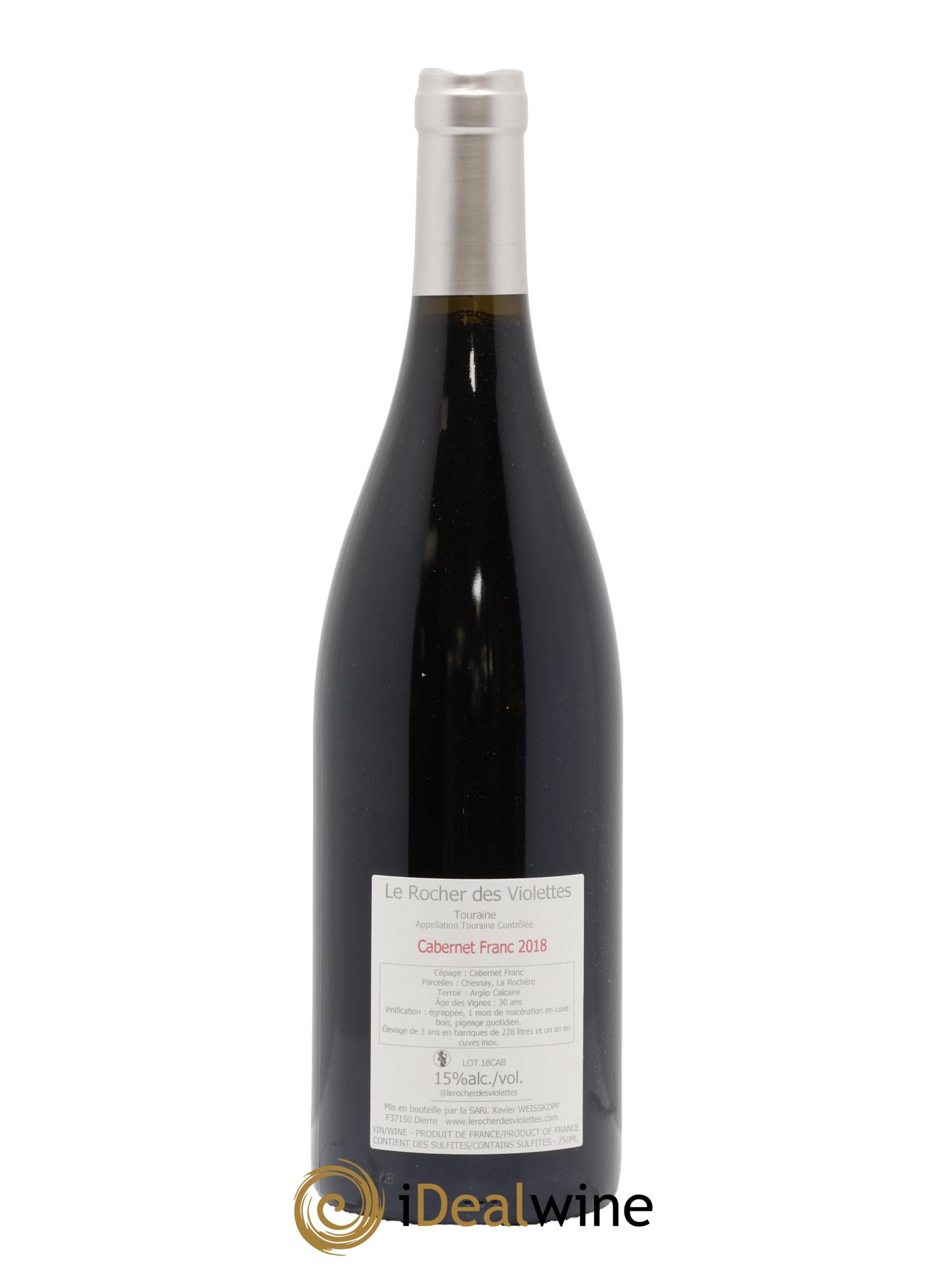 Touraine Cabernet Franc Le Rocher des Violettes 2018 - Lot de 1 bouteille - 1