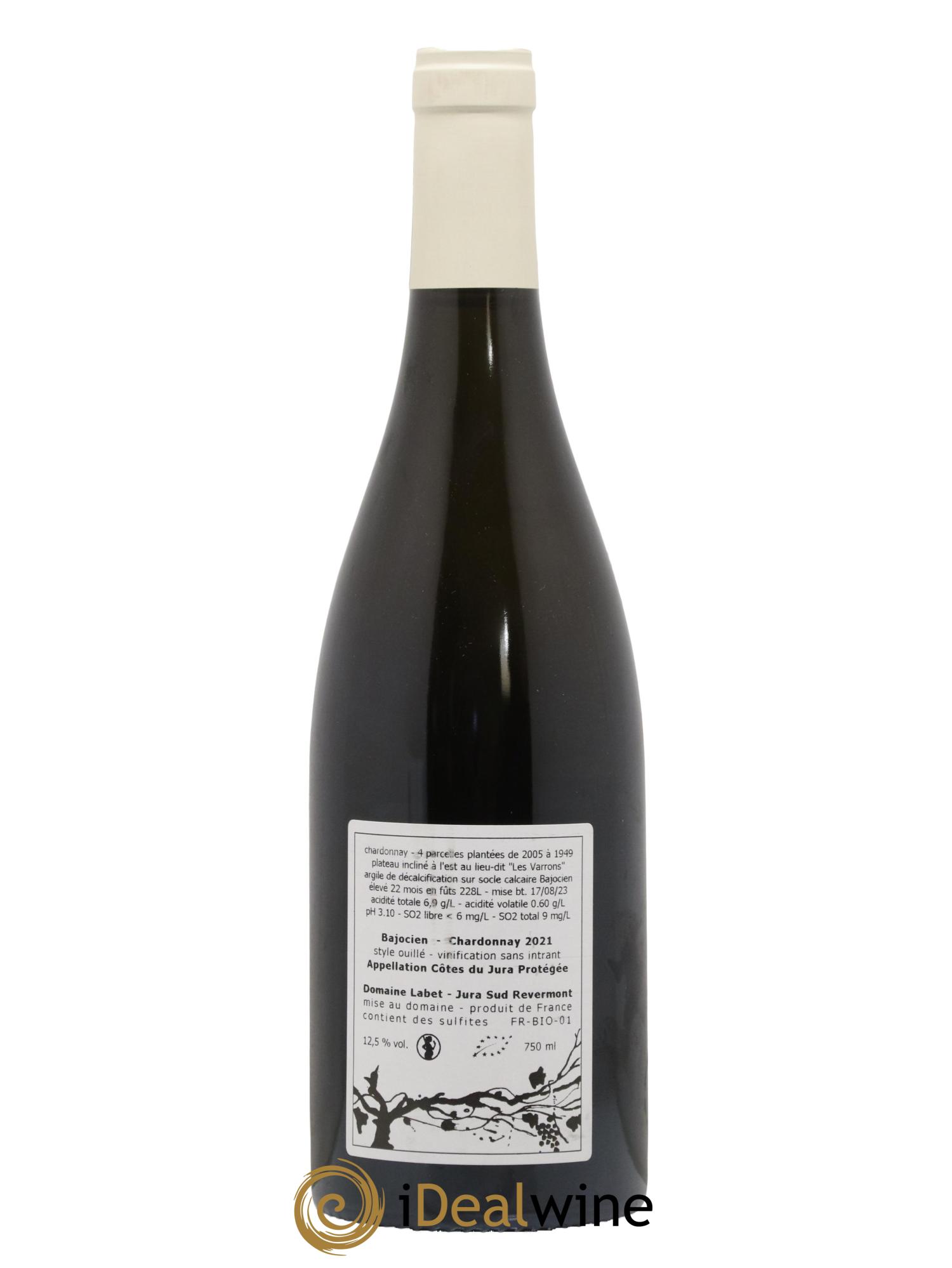 Côtes du Jura Chardonnay Bajocien Romain - Julien - Charline Labet 2021 - Lot de 1 bouteille - 1