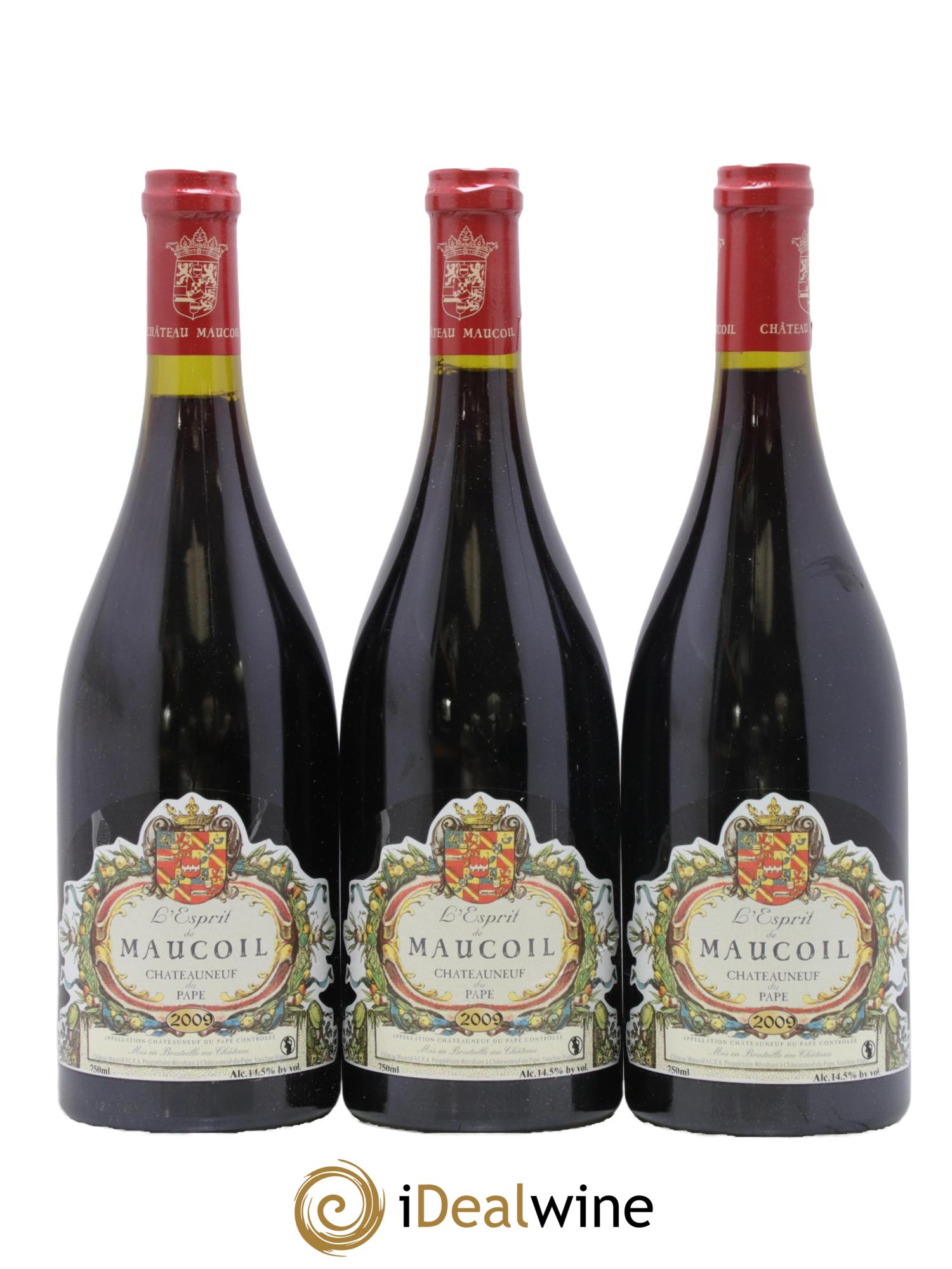 Châteauneuf-du-Pape Esprit de Maucoil Château Maucoil 2009 - Posten von 3 Flaschen - 0